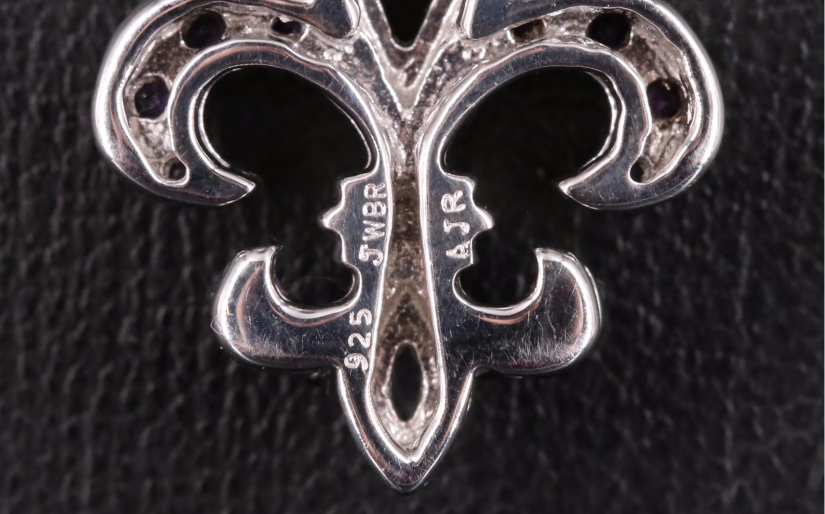 Sterling Silver Amethyst and Diamond Pendant Necklace