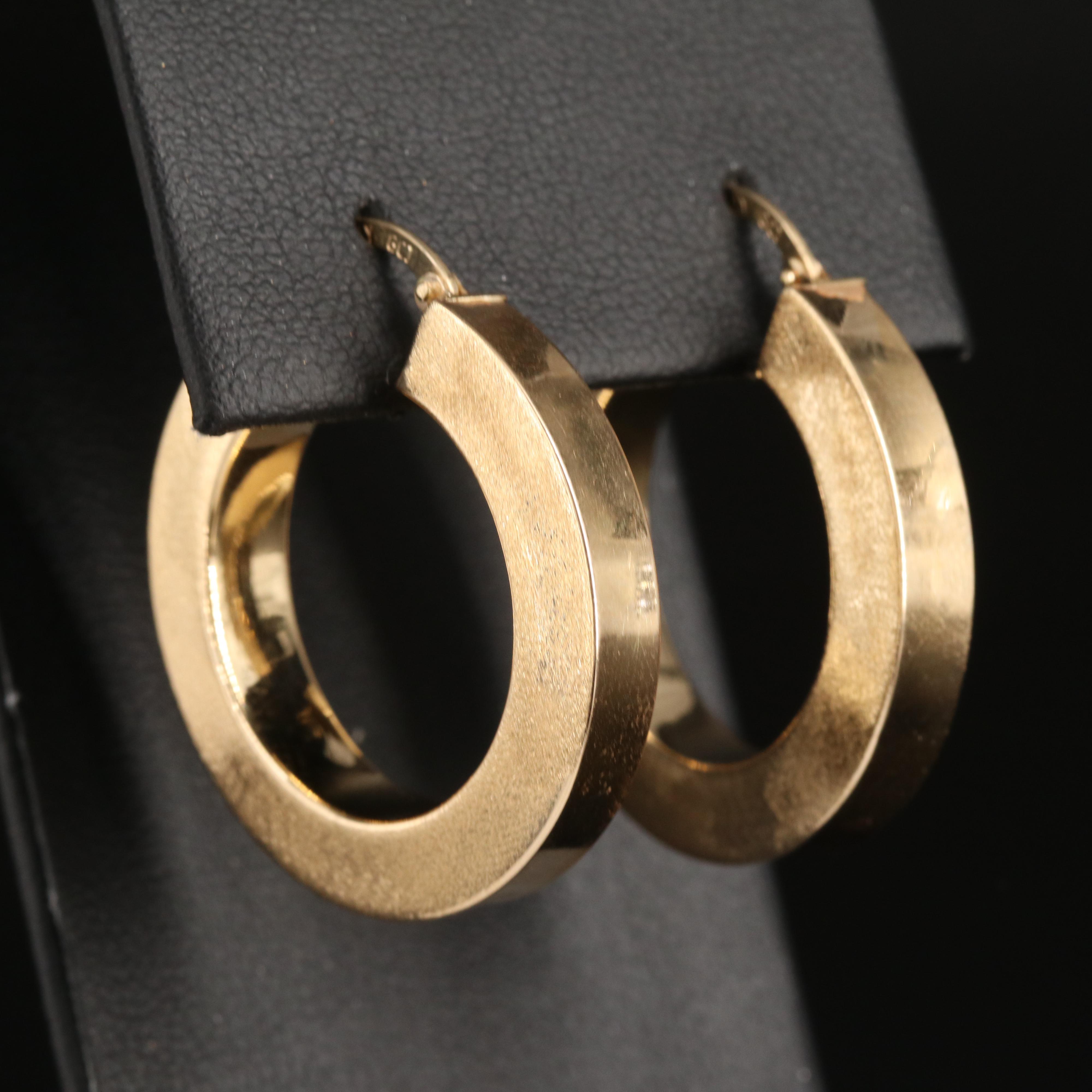 Italian 14K Hoop Earrings