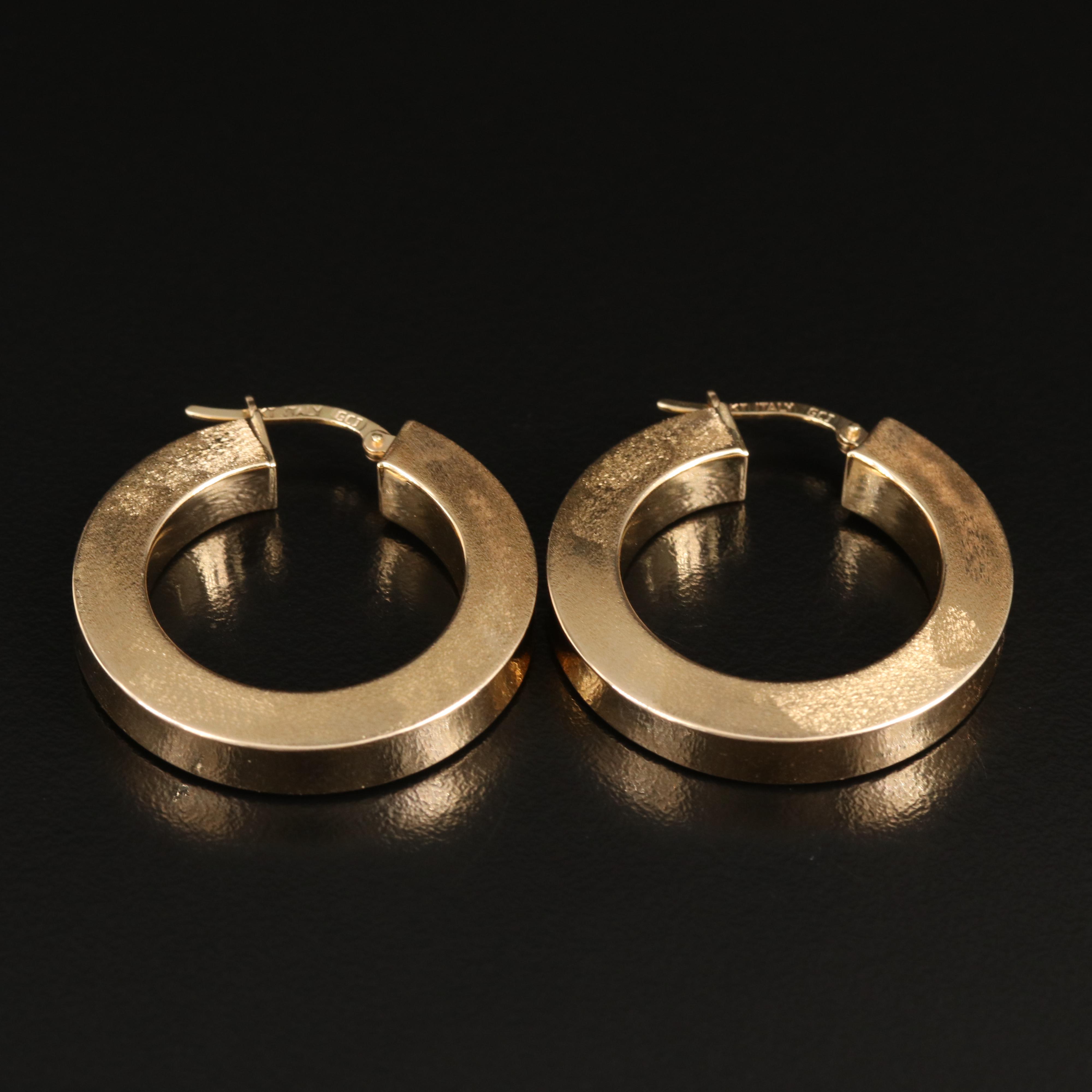 Italian 14K Hoop Earrings