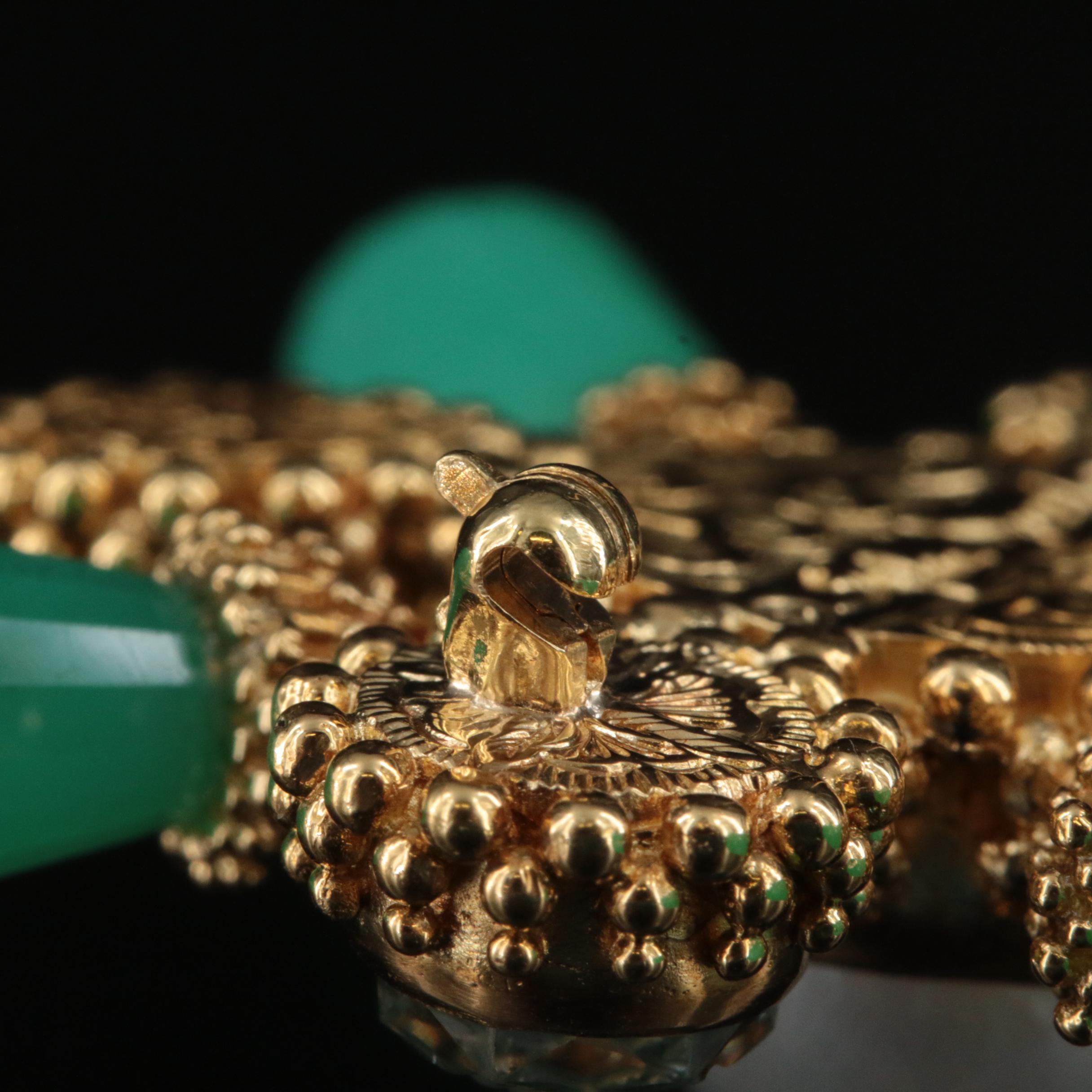 Stephen Dweck 18K Pearl, Chalcedony and Quartz Brooch with Granulation