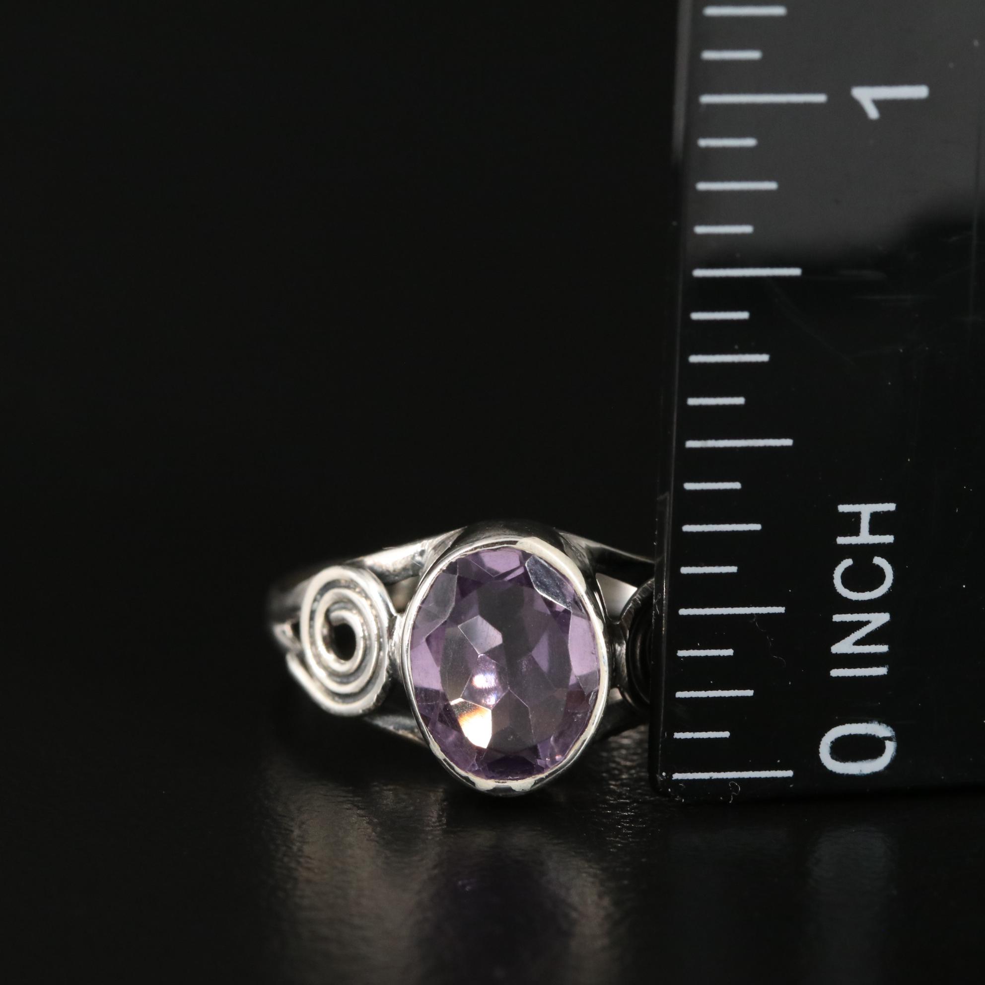 Sterling and Amethyst Ring