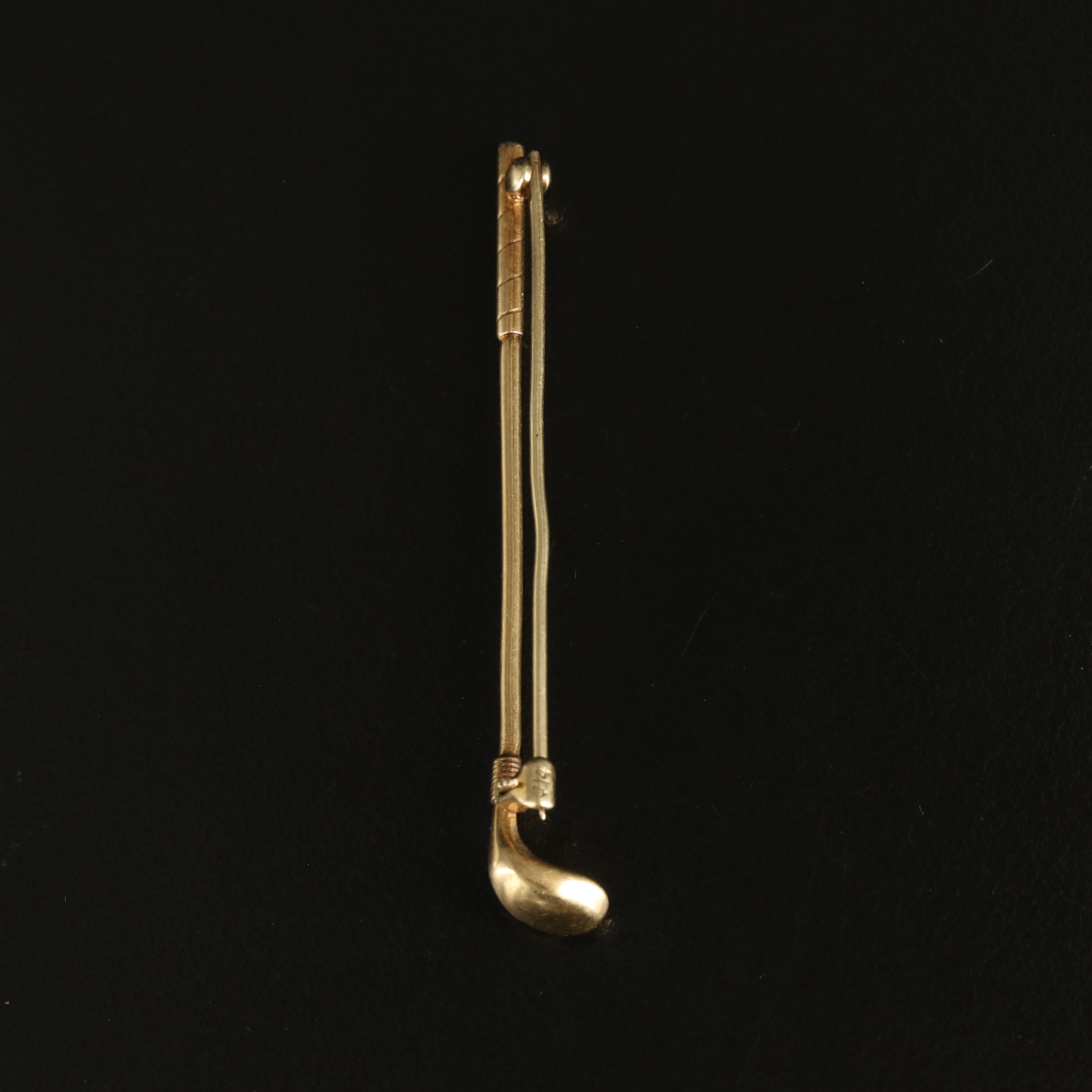 Vintage Sloan & Co. 14K Golf Club Brooch