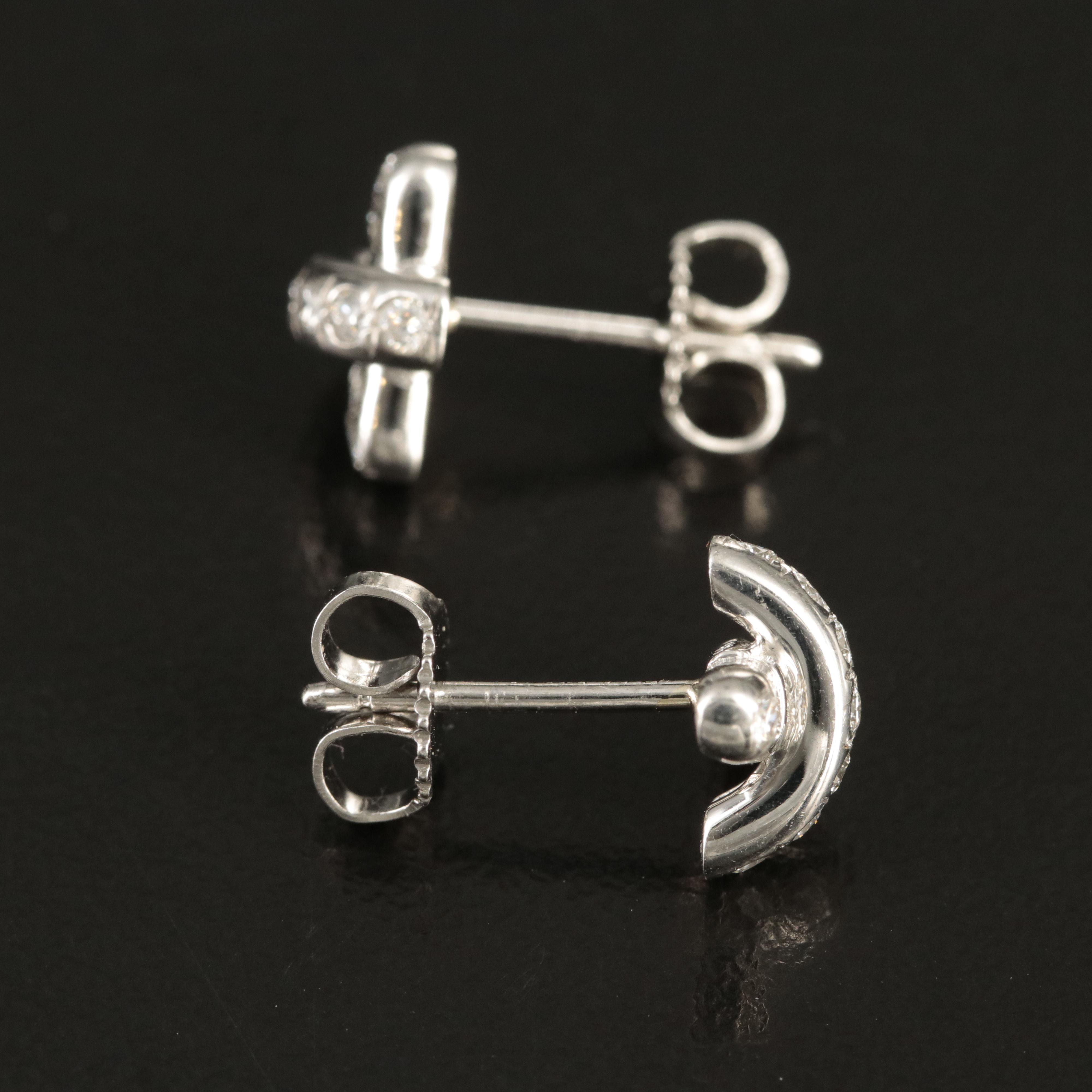 Tiffany & Co. Platinum 0.39 CTW Diamond Cross Stitch X Earrings