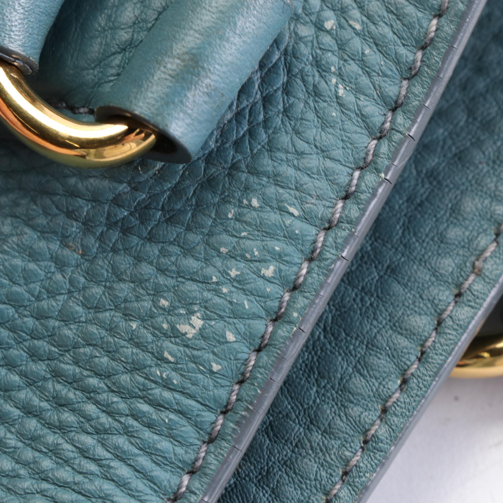 Prada Two-Way Shopping Tote in Marine Vitello Daino Leather