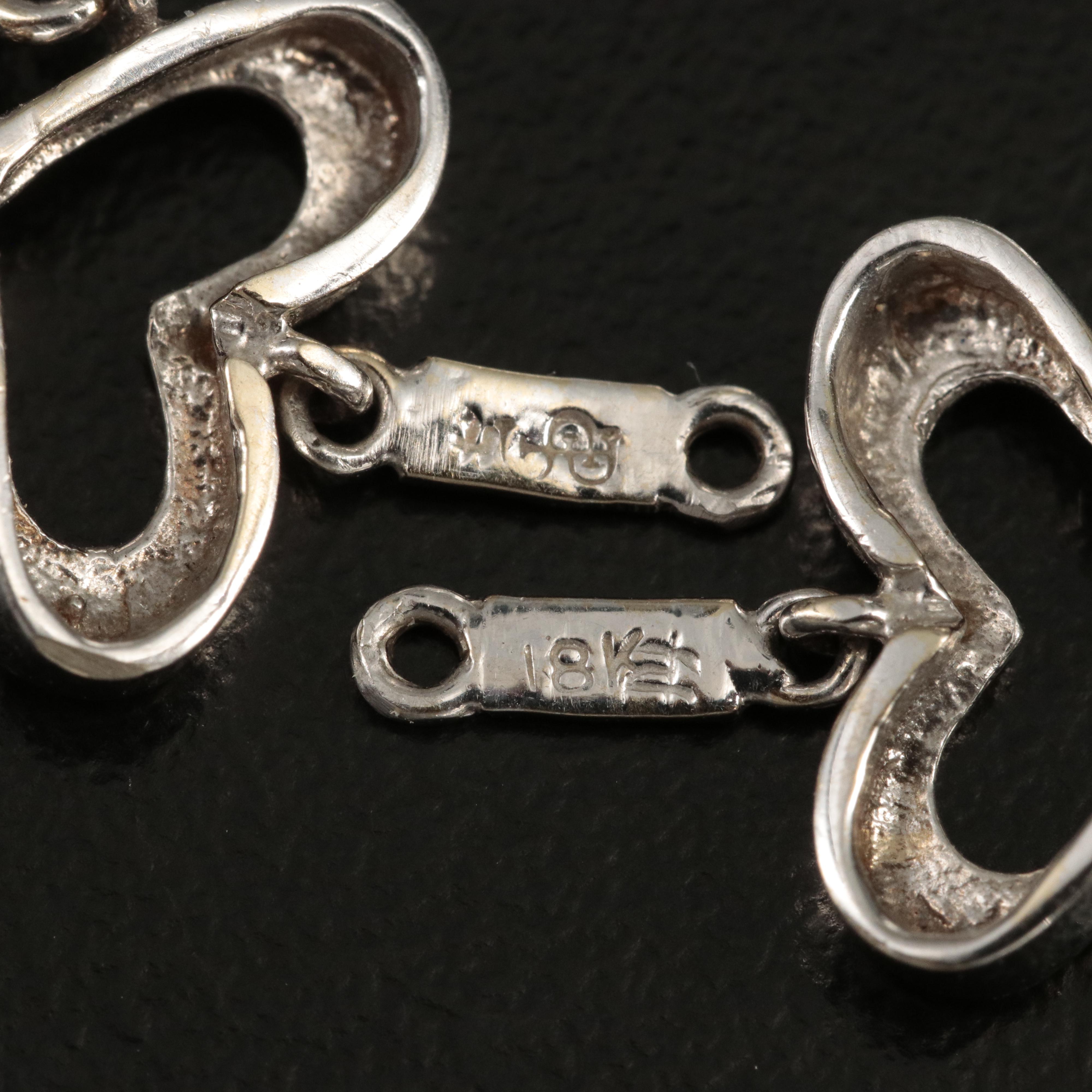 18K 0.25 CTW Lab Grown Diamond Heart Fringe Drop Enhancers