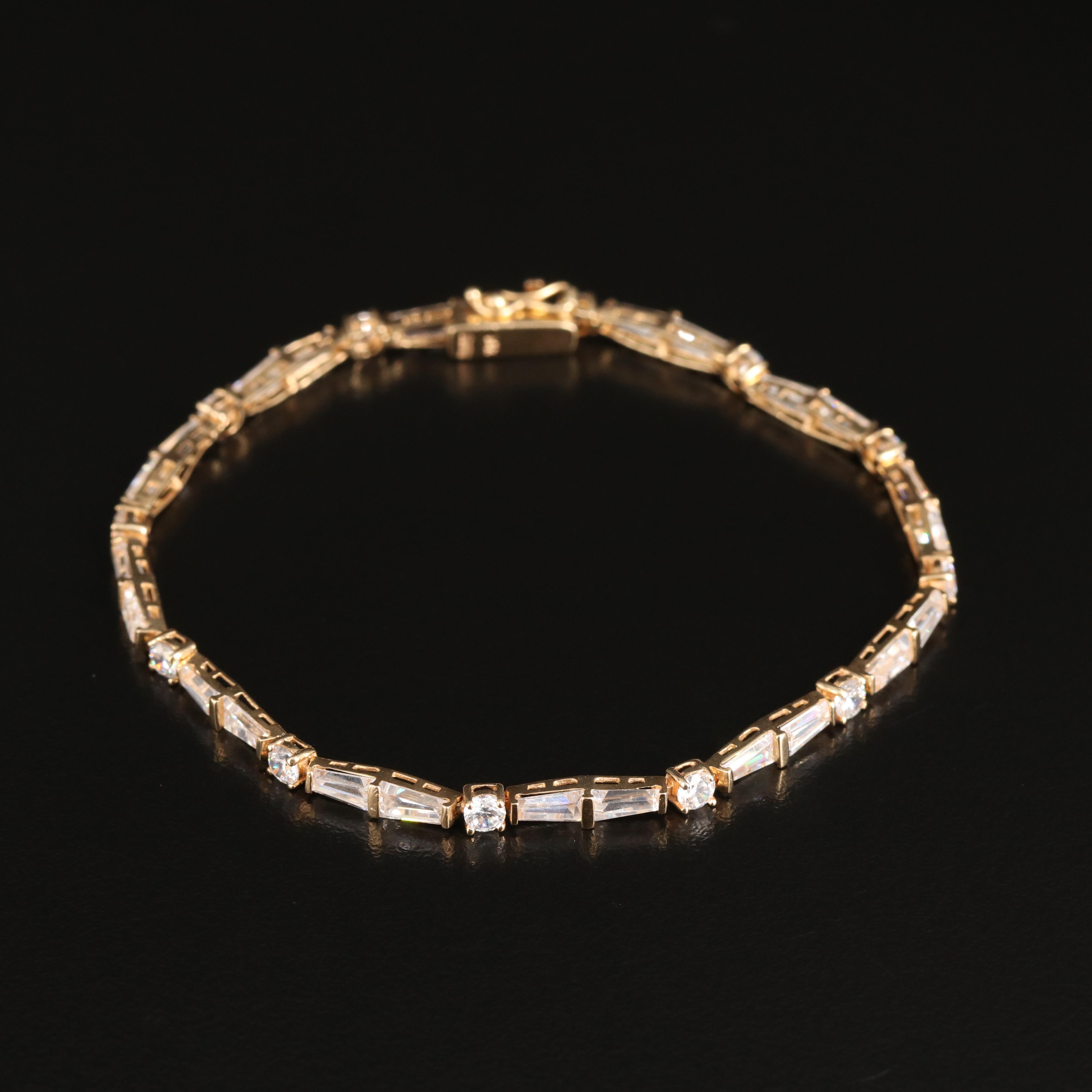 14K Cubic Zirconia Bracelet