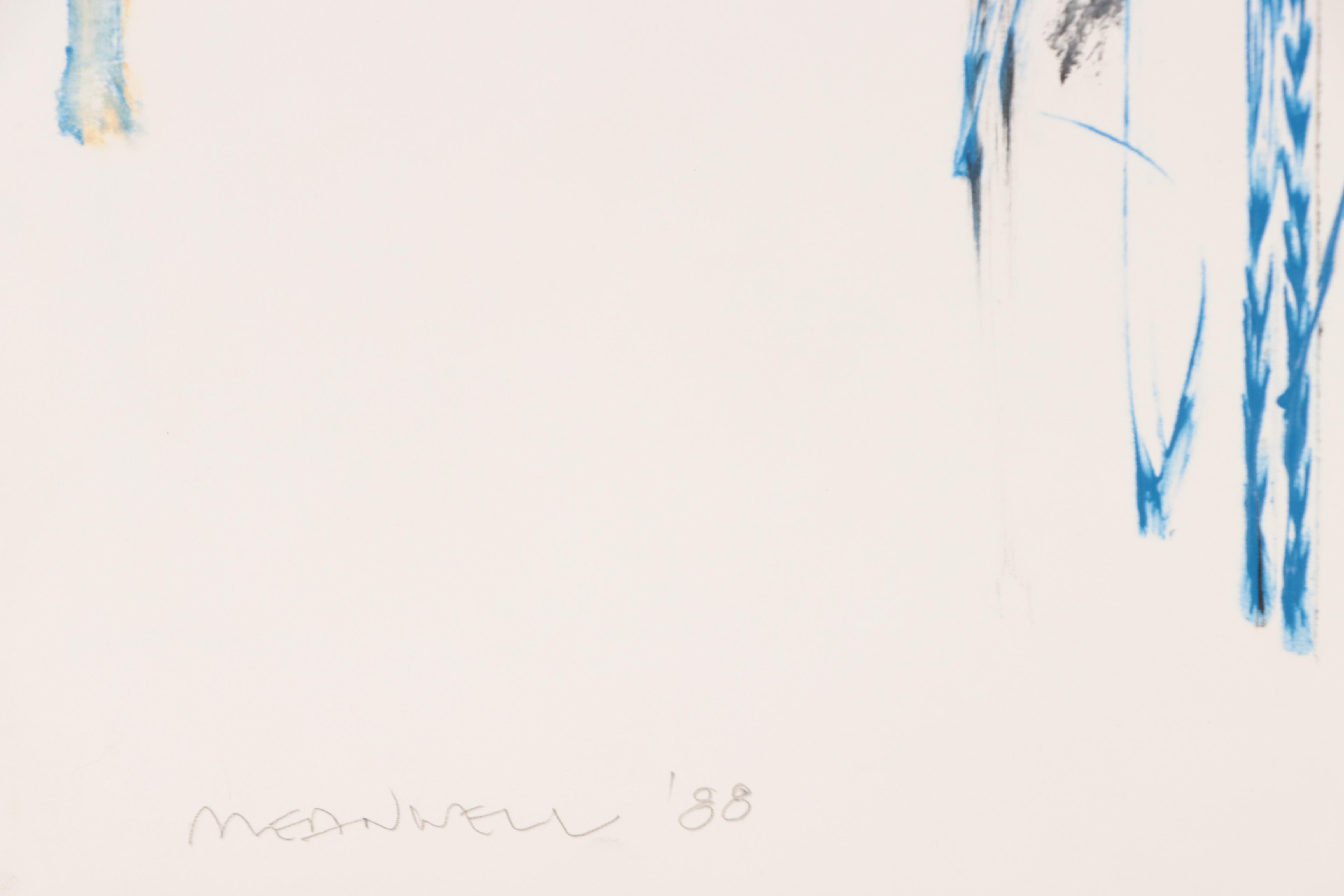 Jack Meanwell Abstract Landscape Acrylic Painting, 1988