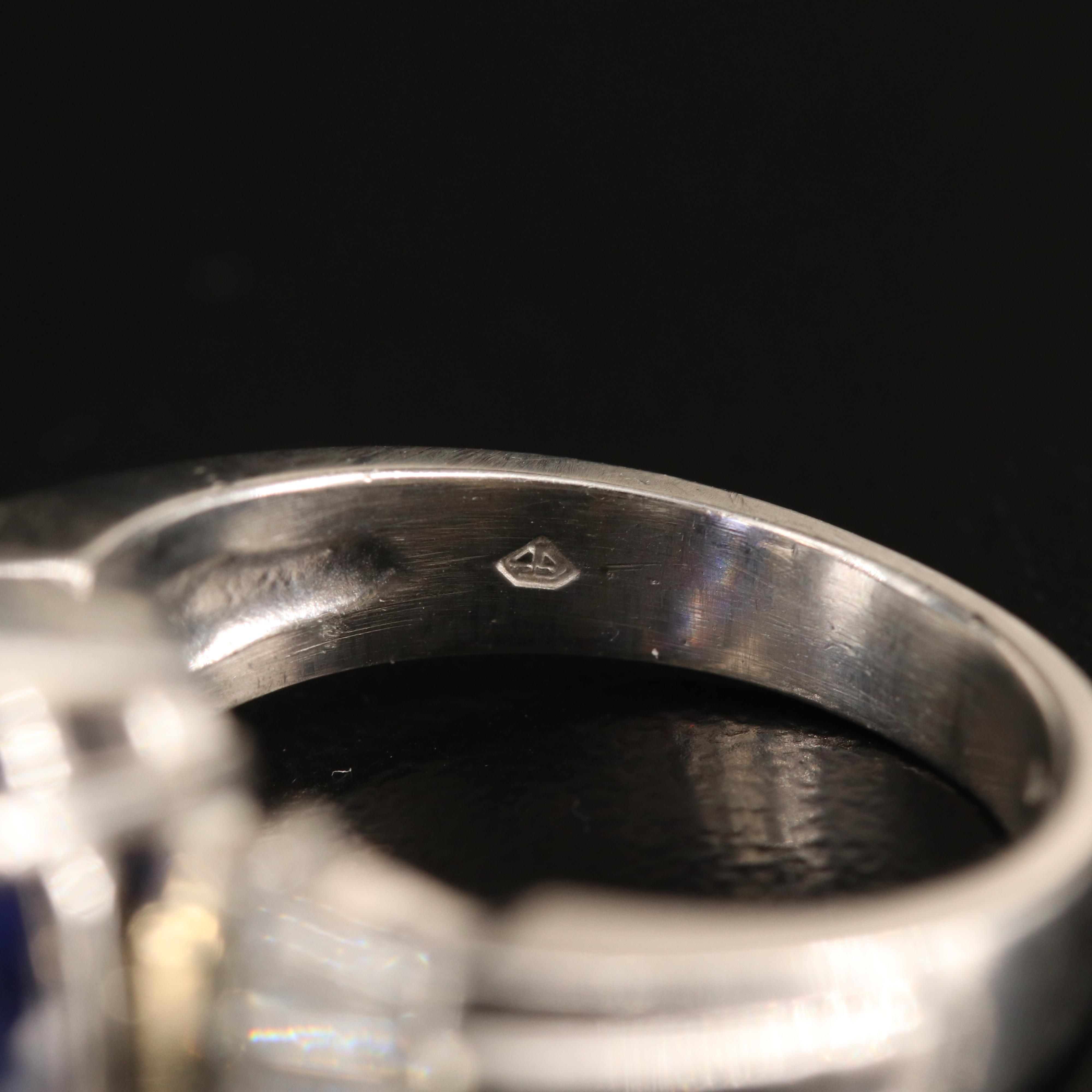 Platinum 3.90 CT Tanzanite and Diamond Ring