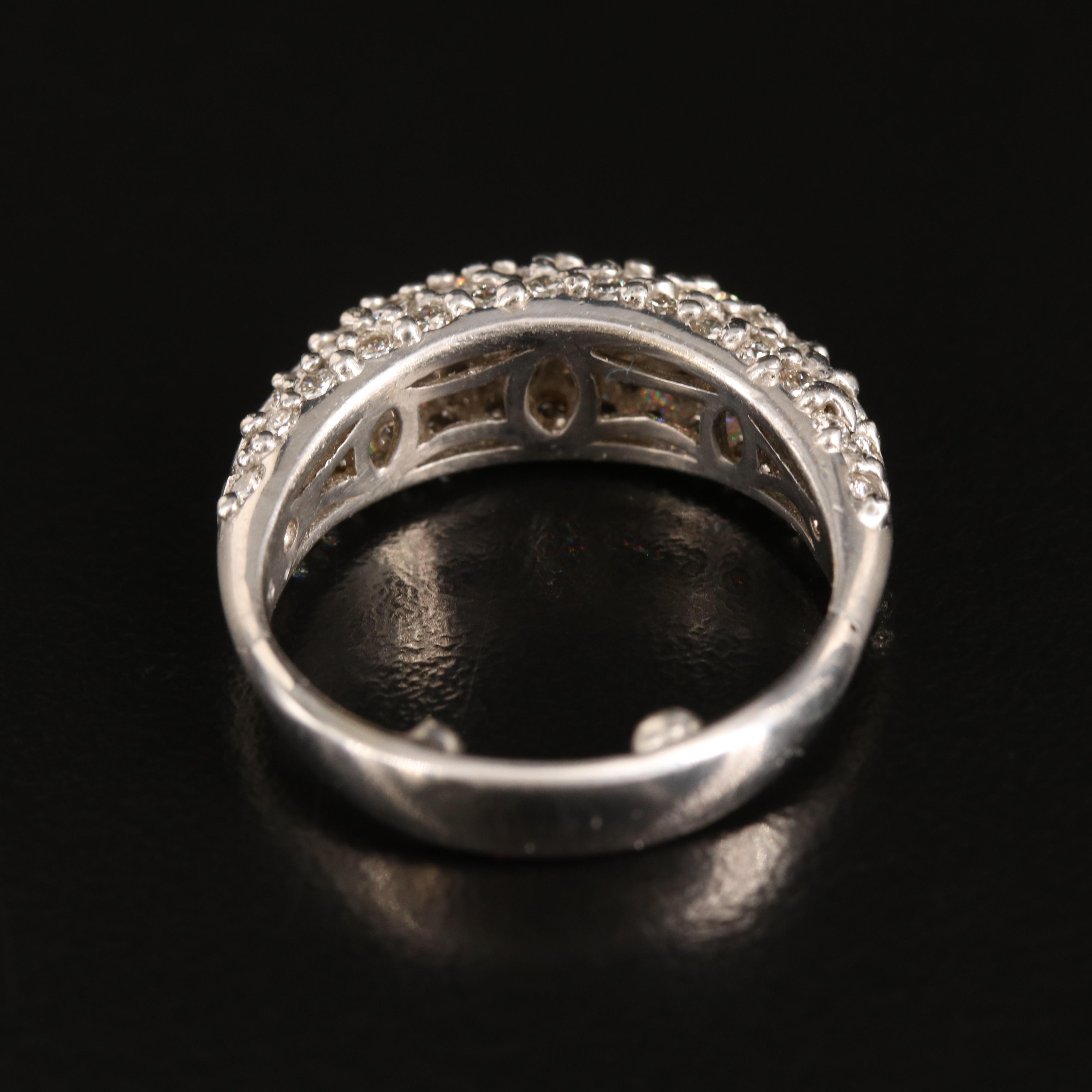 18K 2.00 CTW Pavé Diamond Knife-Edge Ring