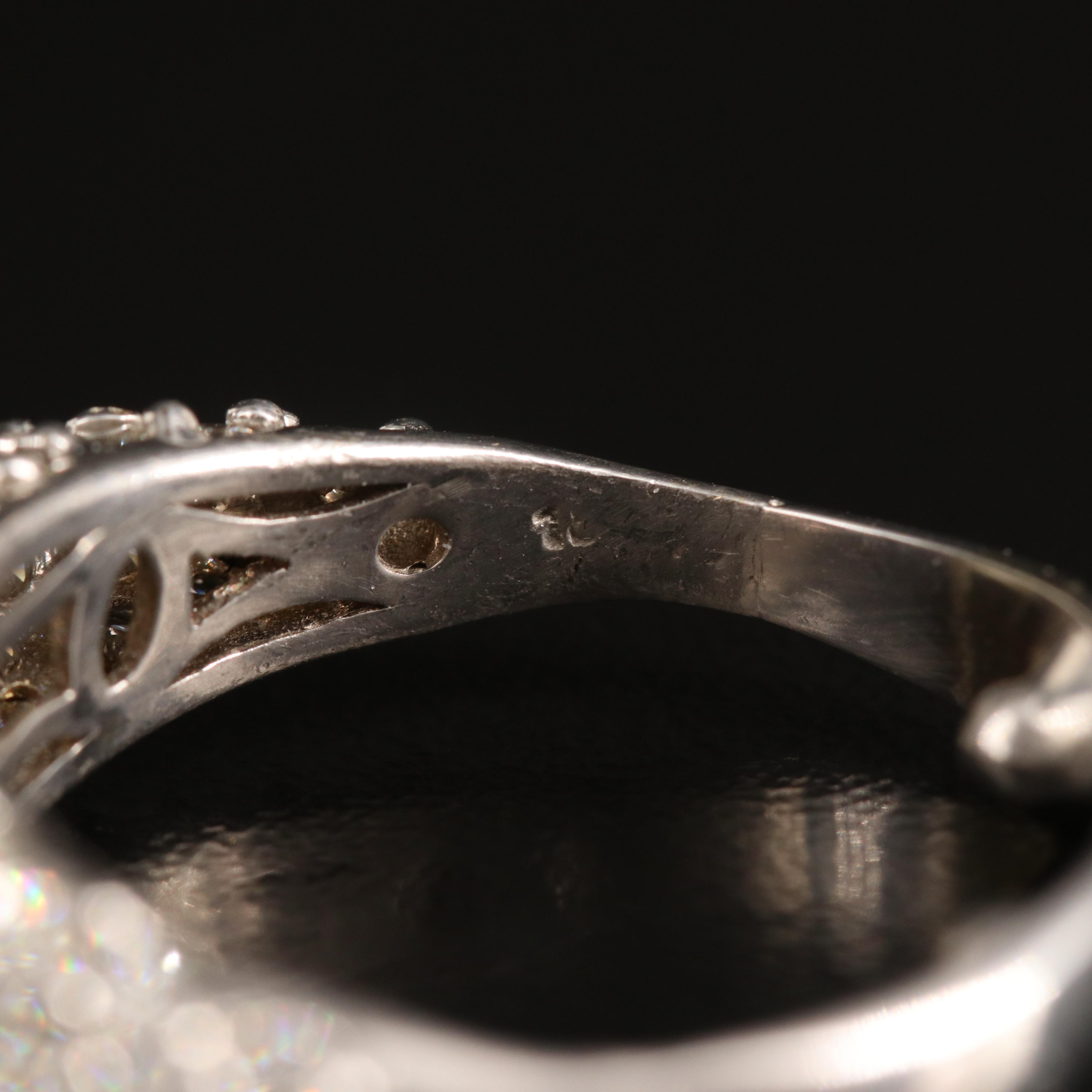 18K 2.00 CTW Pavé Diamond Knife-Edge Ring