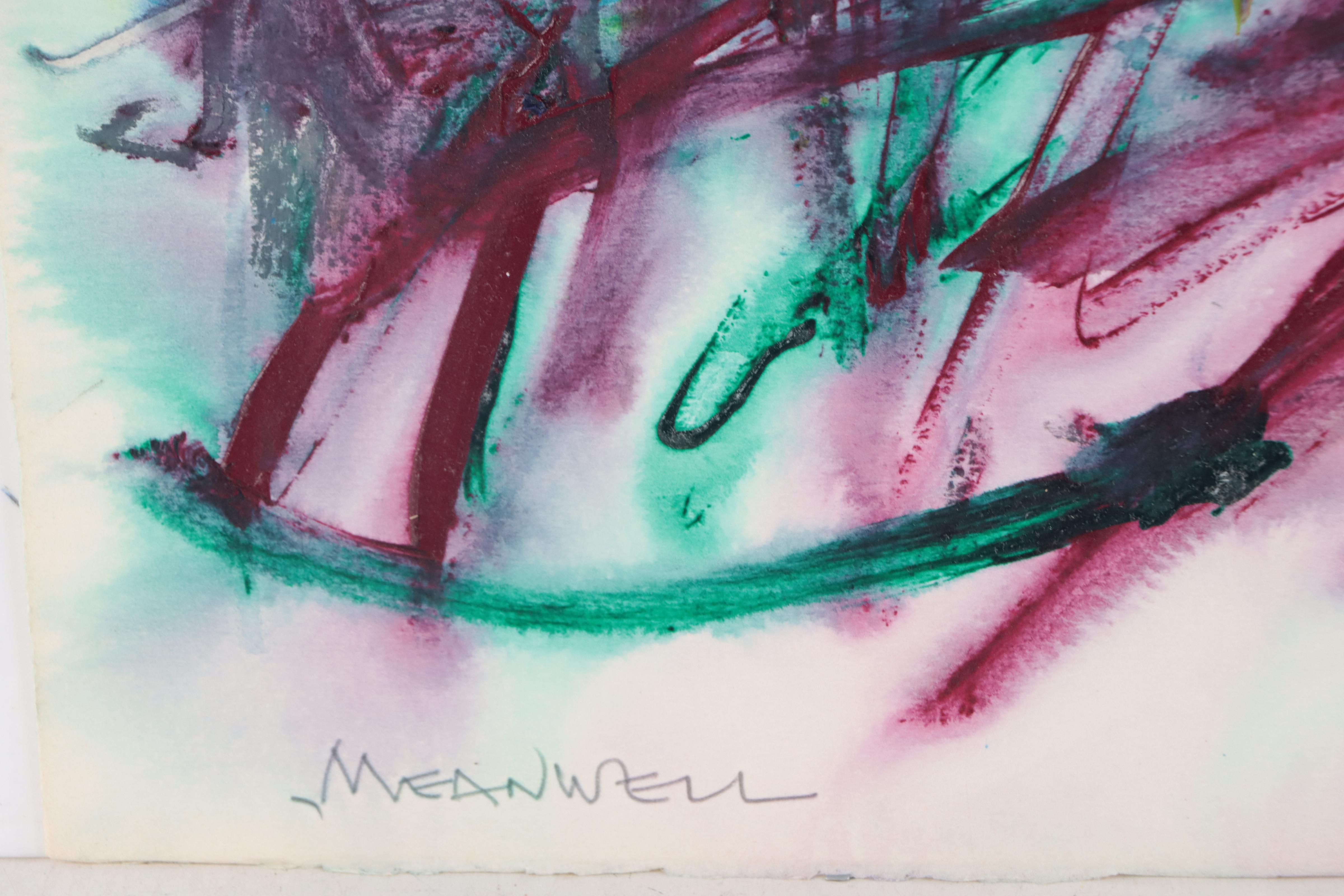 Jack Meanwell Abstract Landscape Mixed Media Painting