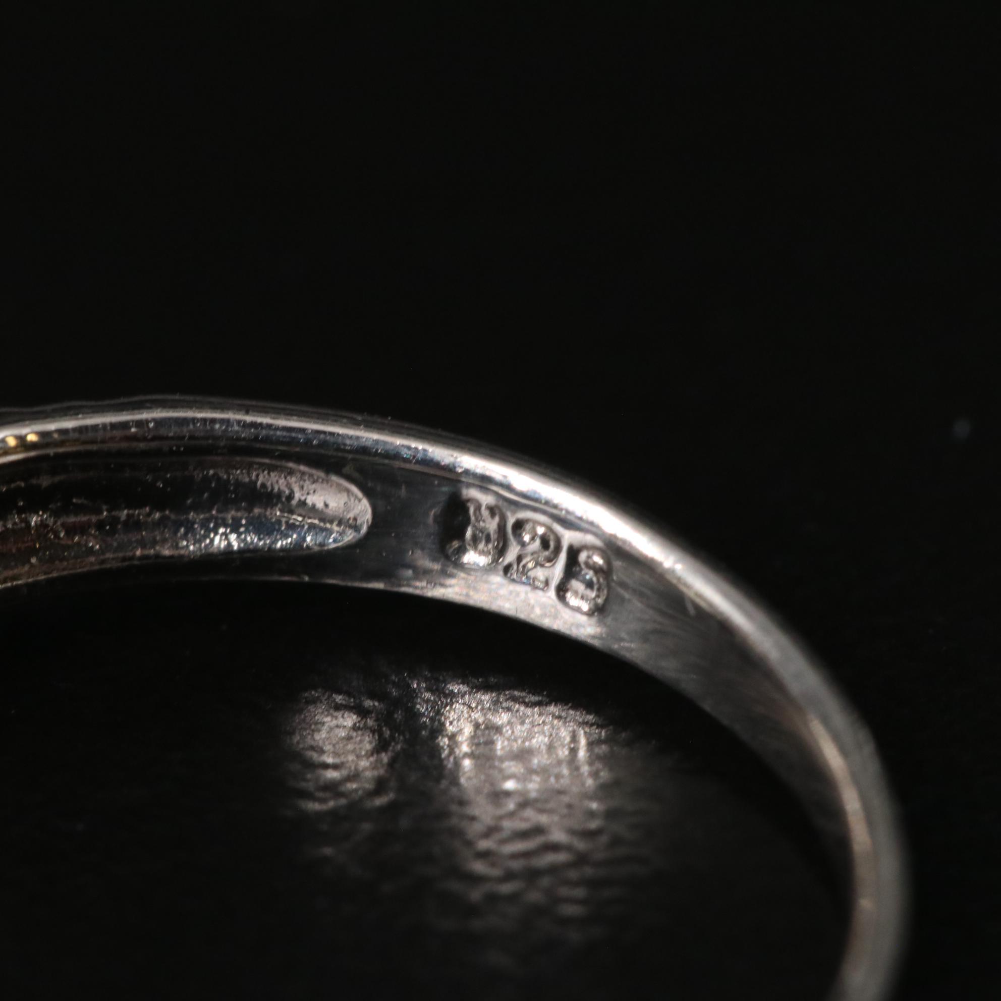 Sterling Citrine and White Topaz Ring