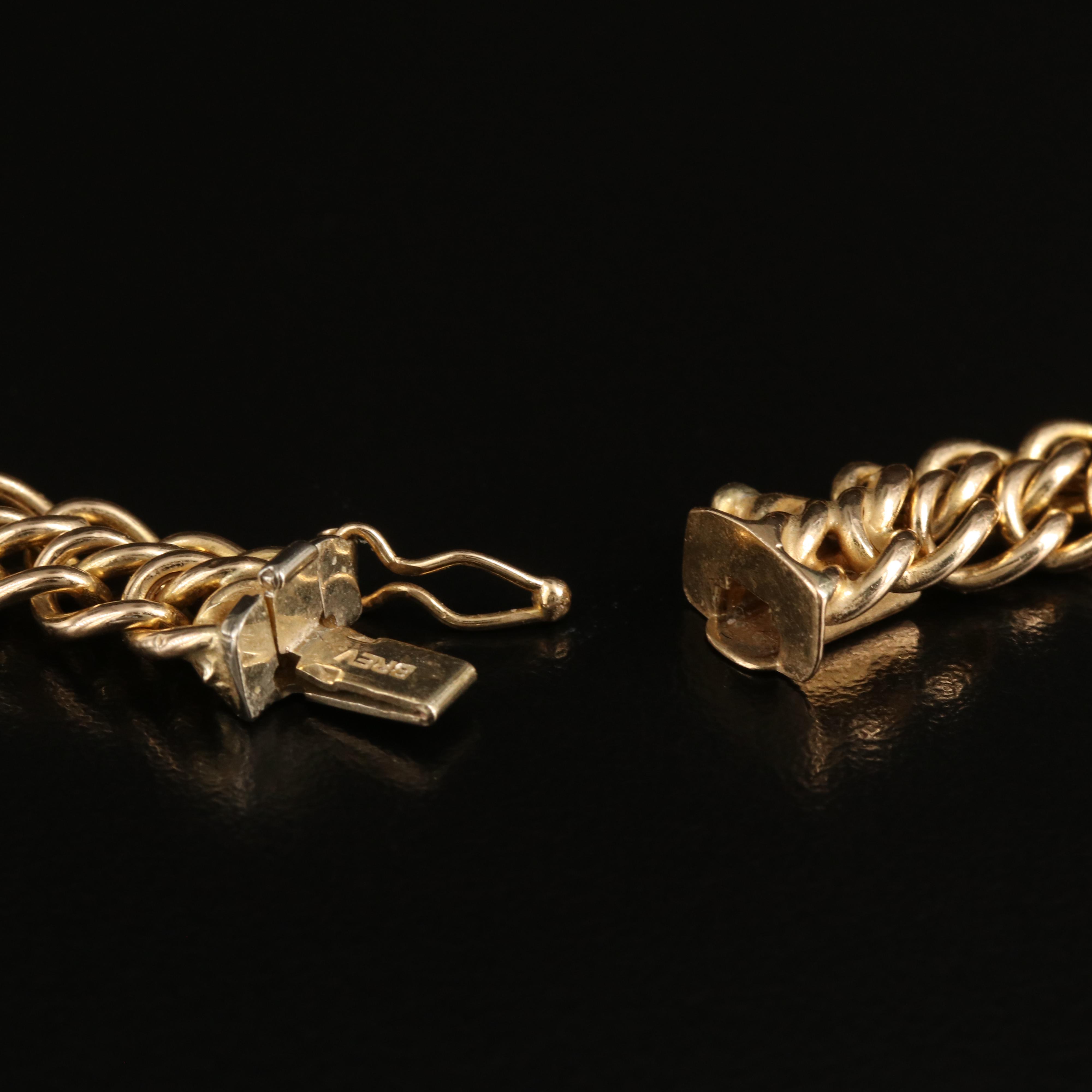 Italian 14K Graduated Fancy Link Necklace