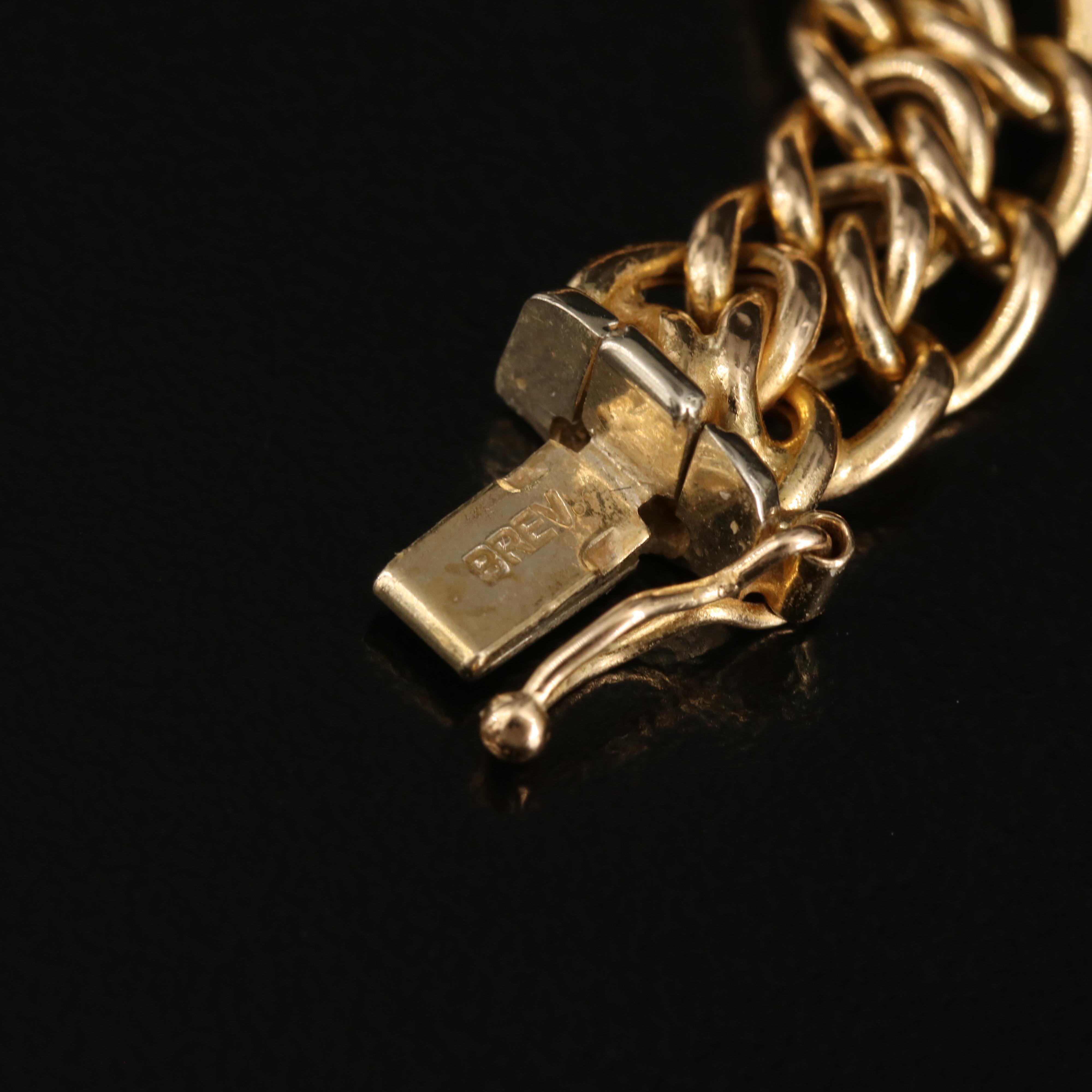 Italian 14K Graduated Fancy Link Necklace