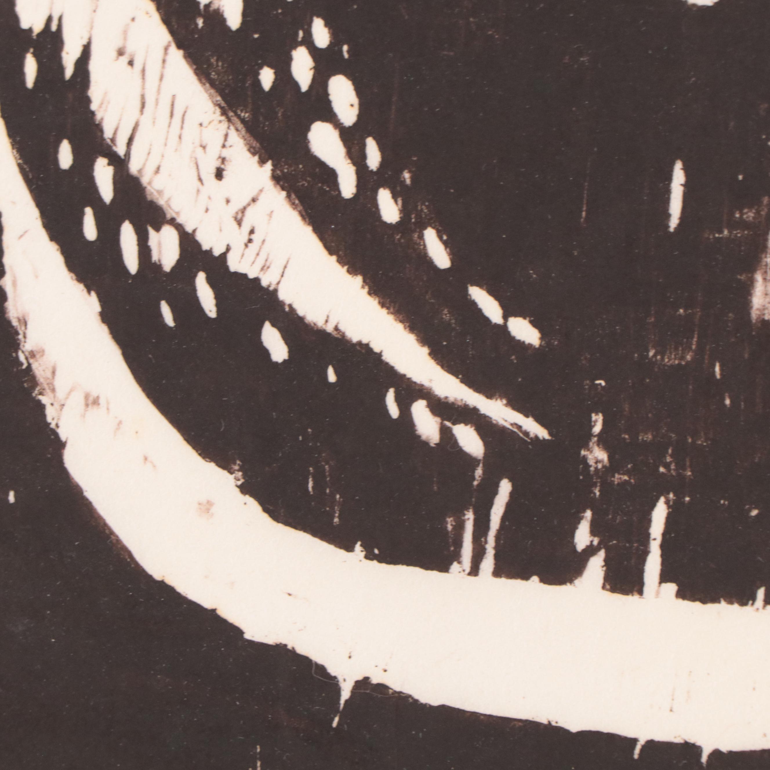 Kathryn W. Power Woodcut "Acorn"