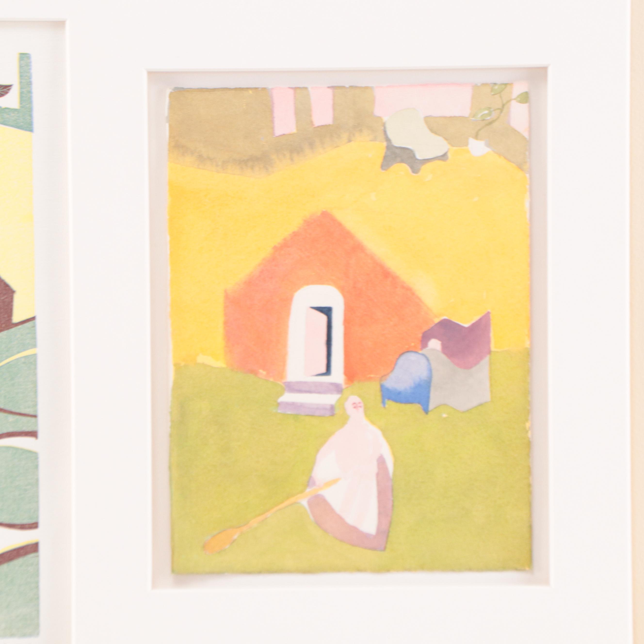 Karen M. Perl Triptych "Prisoner of the Yellow Room," 1993