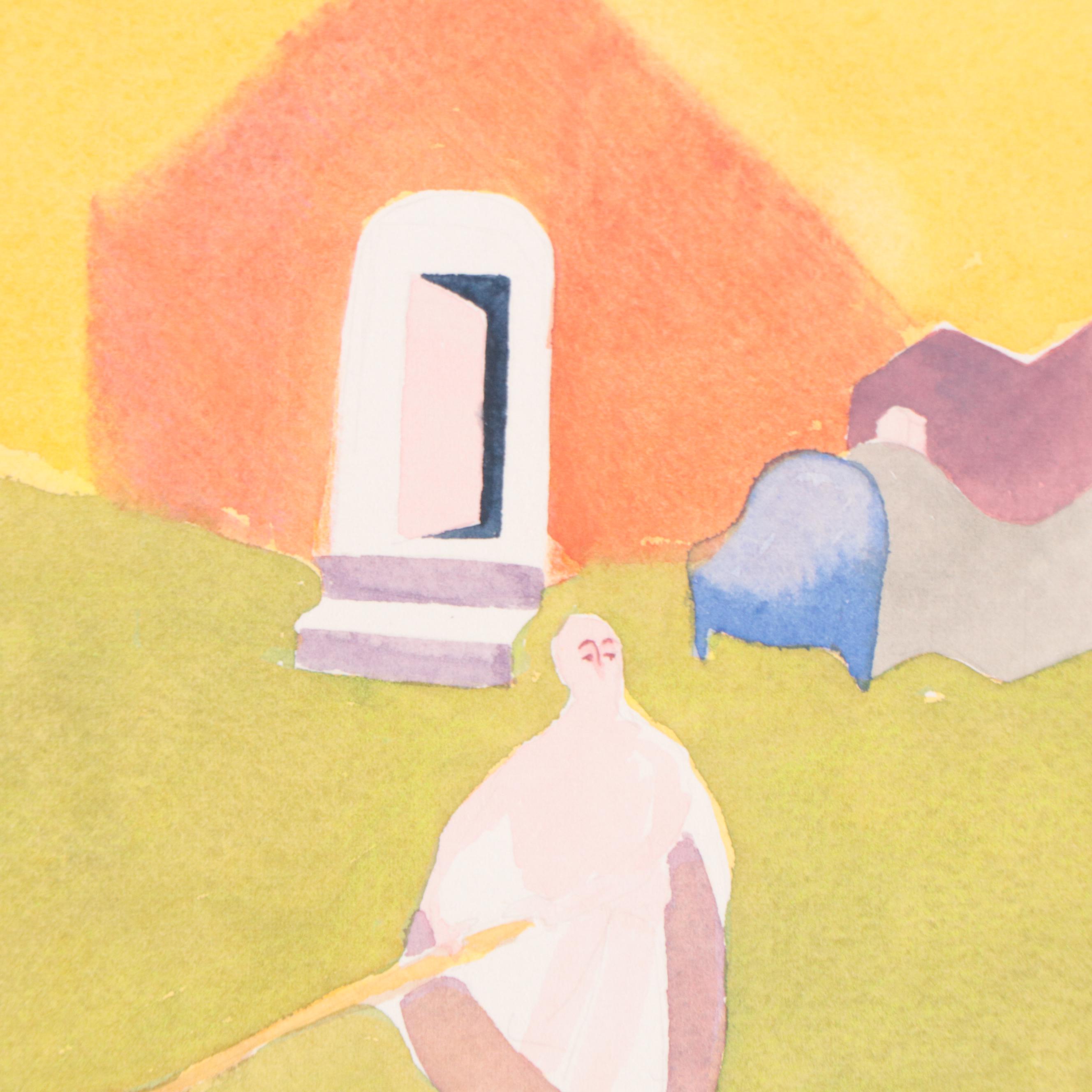 Karen M. Perl Triptych "Prisoner of the Yellow Room," 1993