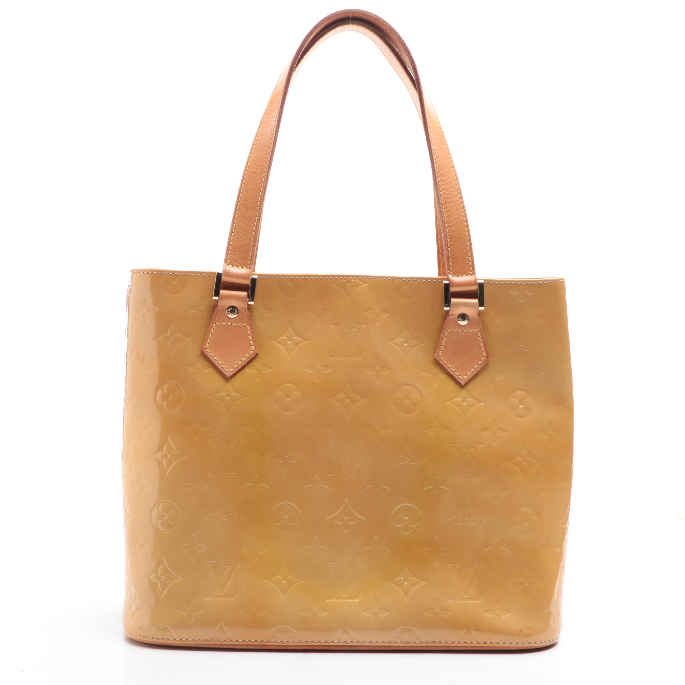 Louis Vuitton Houston Bag in Monogram Vernis and Vachetta Leather