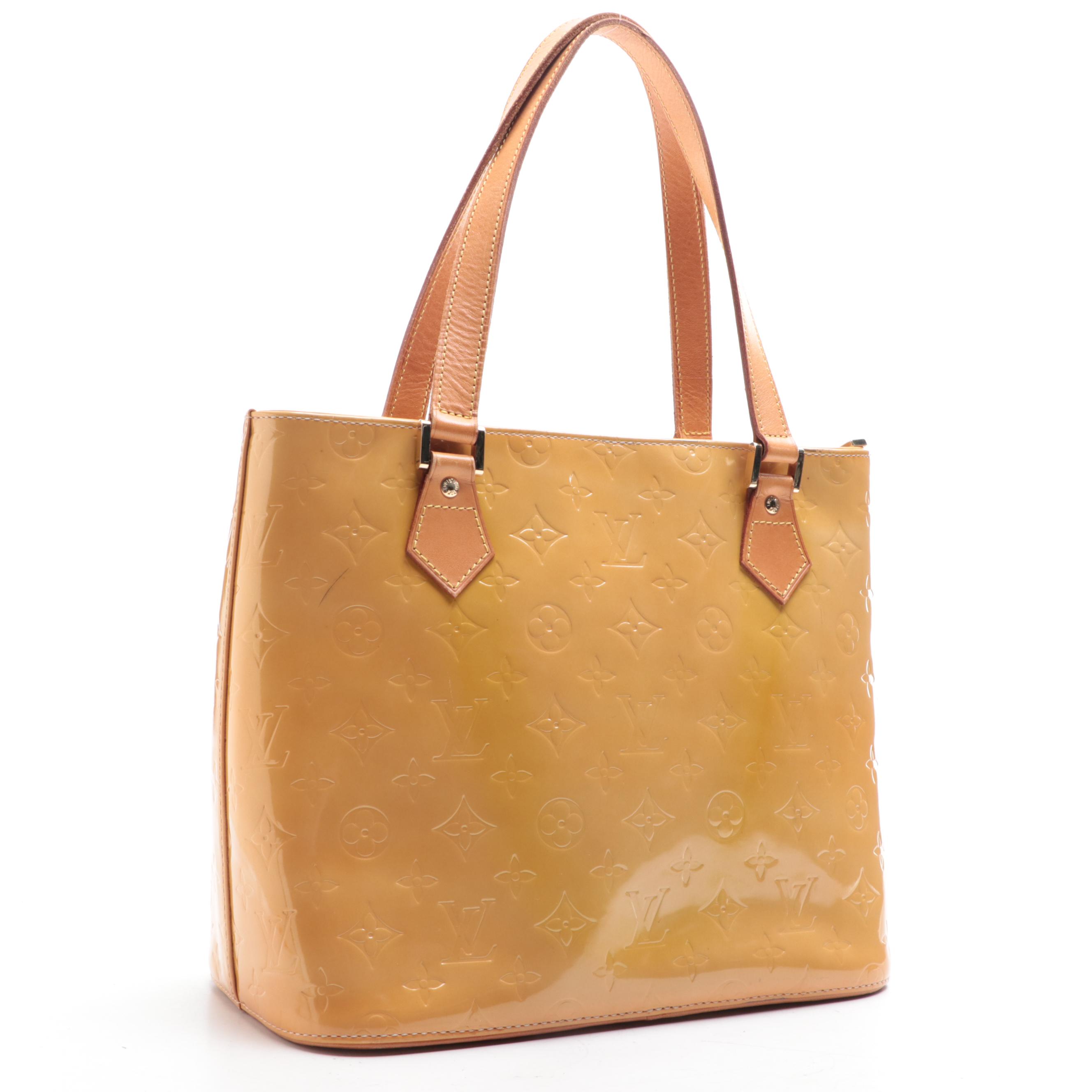 Louis Vuitton Houston Bag in Monogram Vernis and Vachetta Leather
