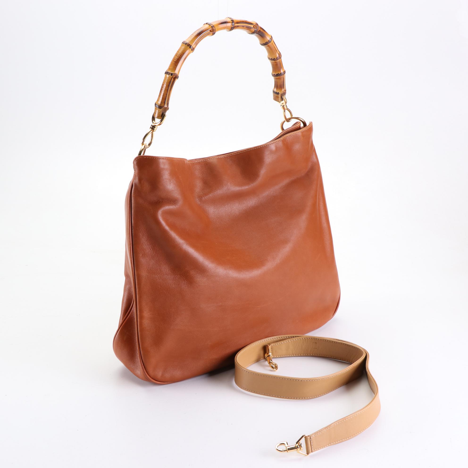 Gucci Bamboo Handbag in Leather