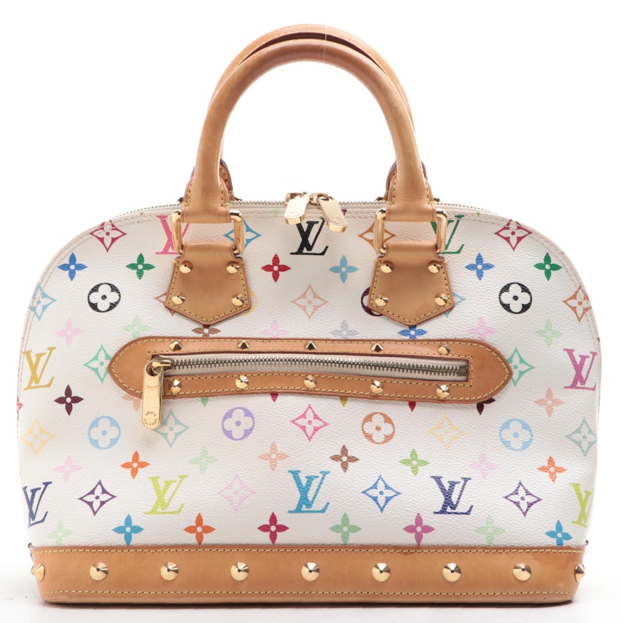 Louis Vuitton x Takashi Murakami Studded Alma PM in Monogram Multicolor