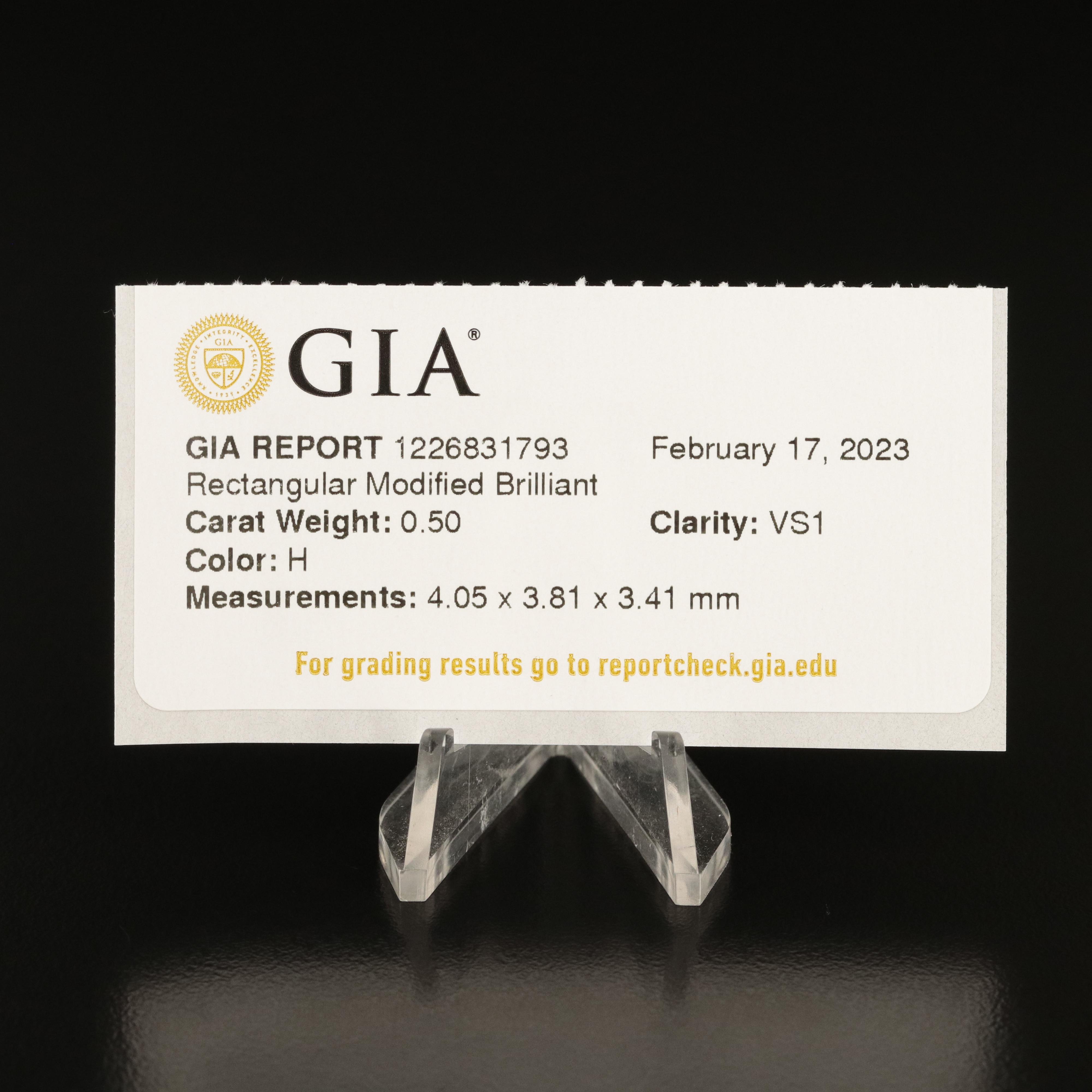 Loose 0.50 CT Diamond with GIA eReport