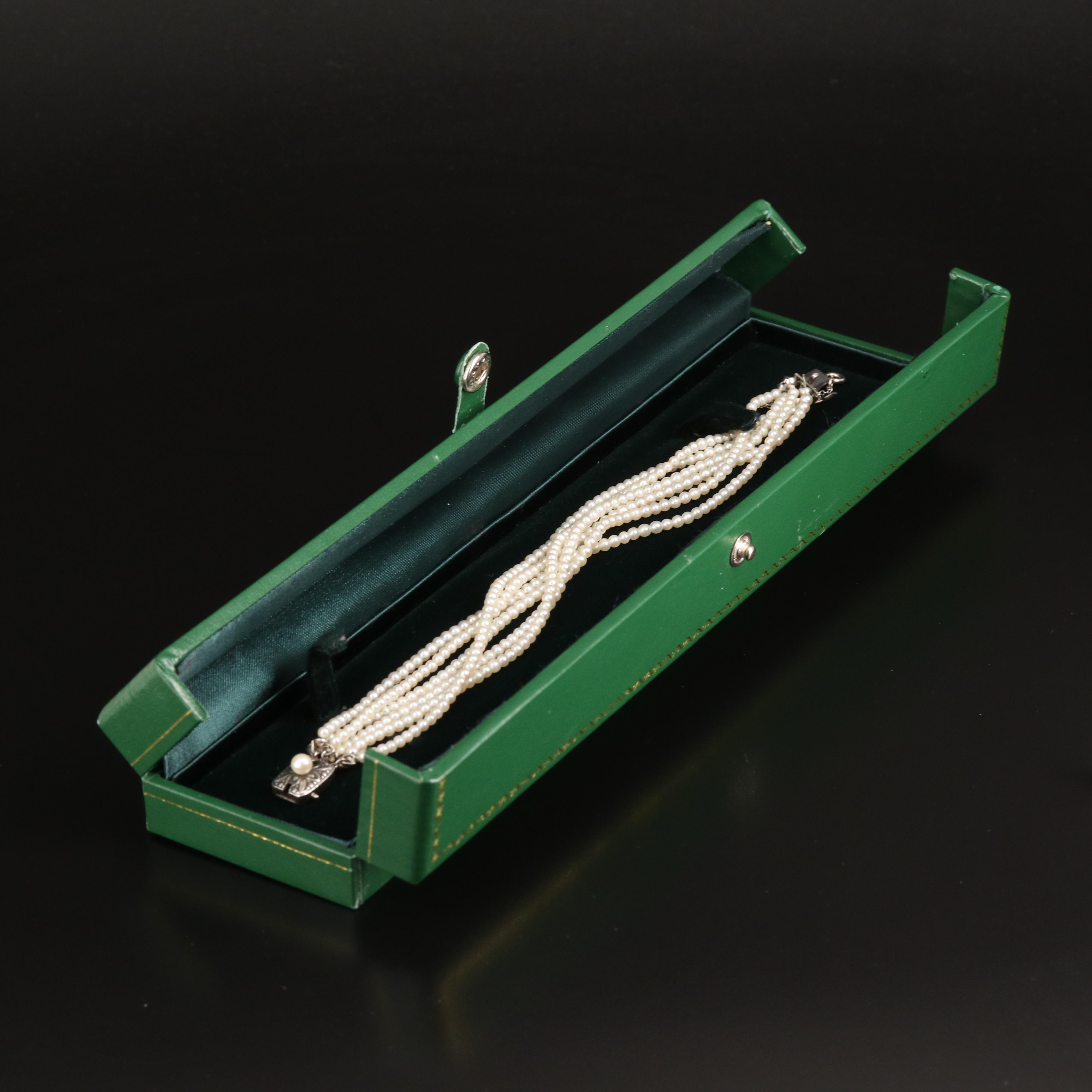 Mikimoto Pearl Torsade Bracelet with Sterling Clasp