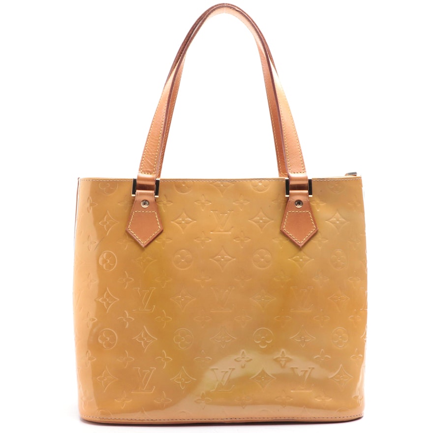 Louis Vuitton Houston Bag in Monogram Vernis and Vachetta Leather