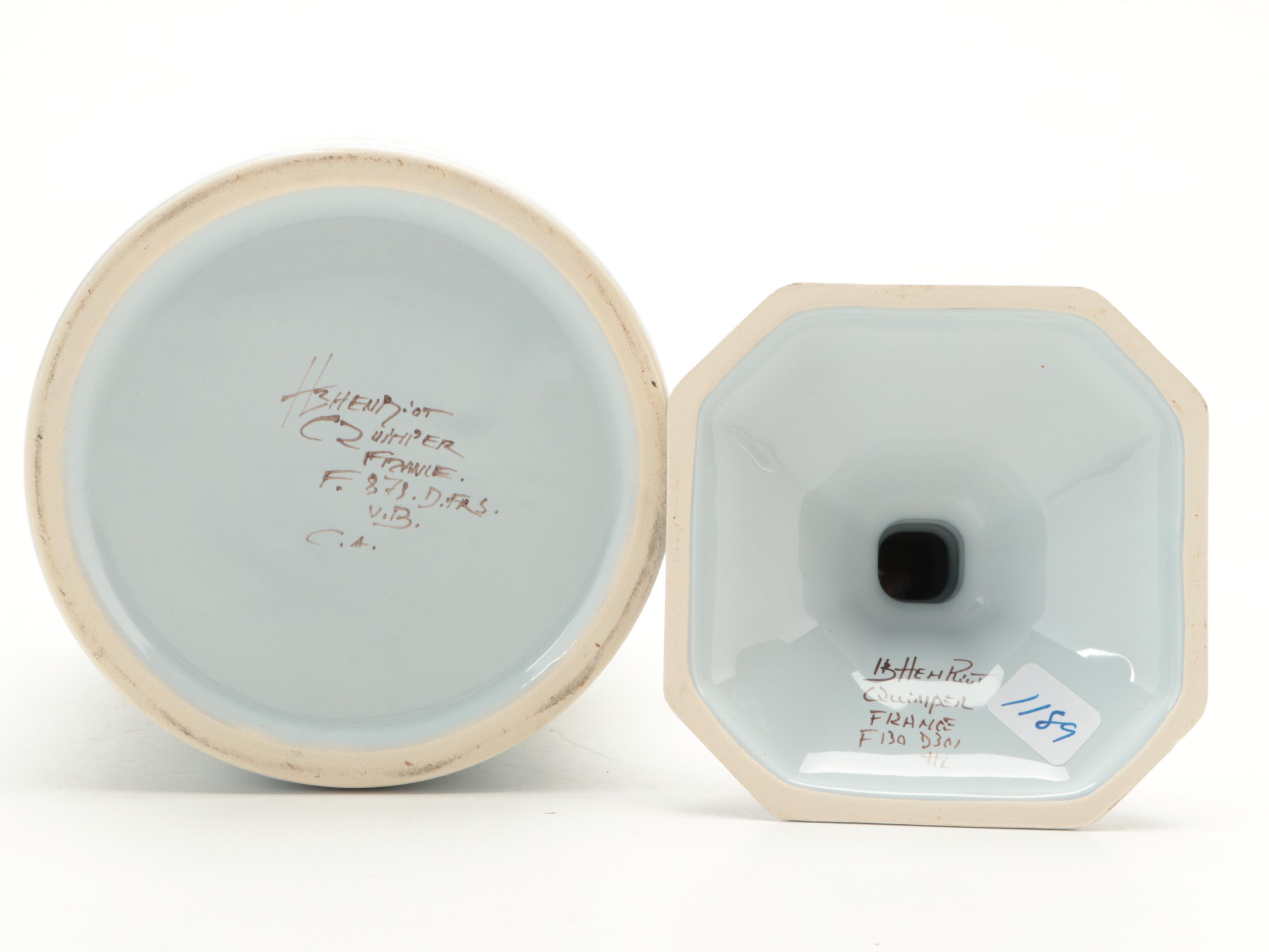 Quimper "Fleuri Royal" Ceramic Jar and More Quimper Tableware and Décor