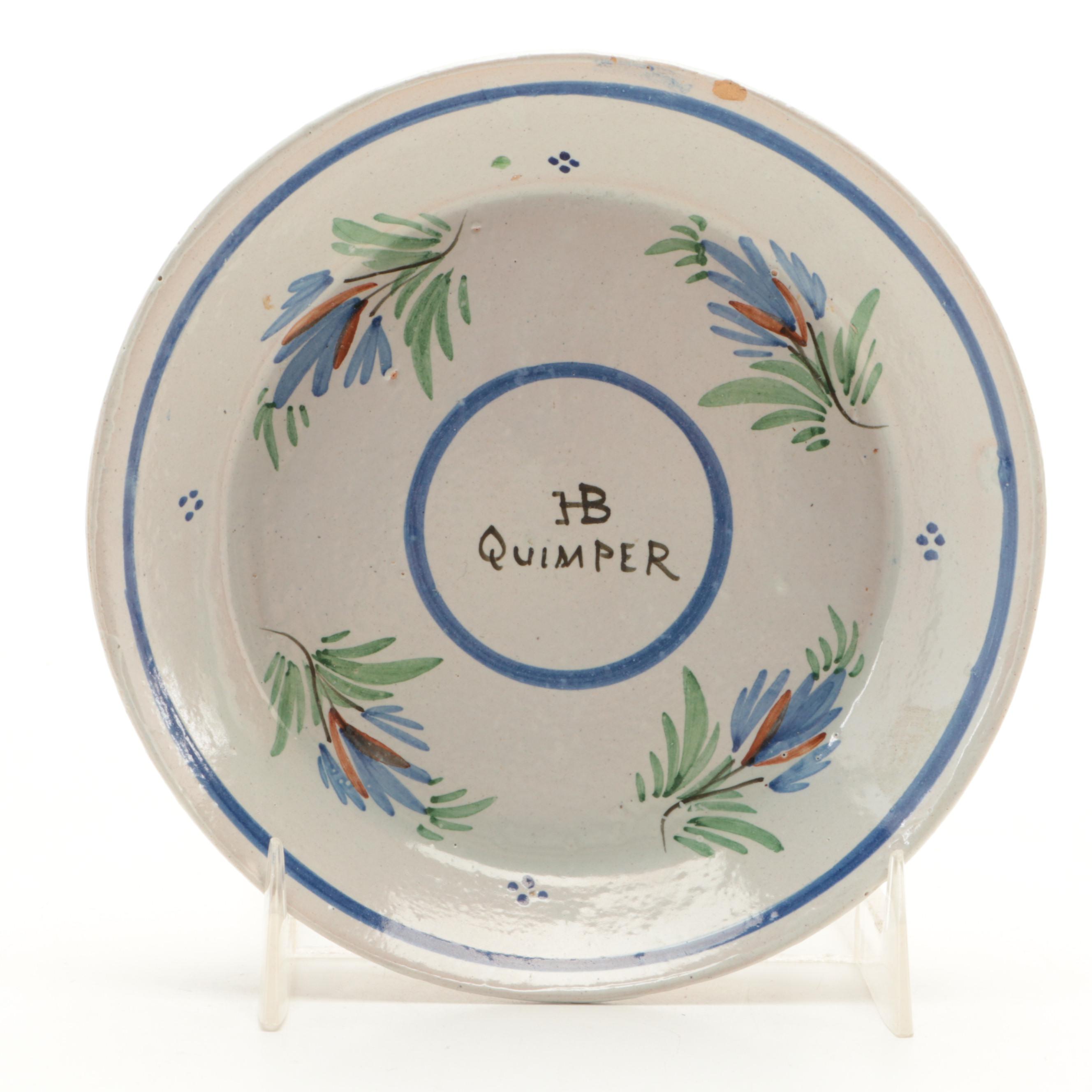 Quimper "Fleuri Royal" Ceramic Jar and More Quimper Tableware and Décor