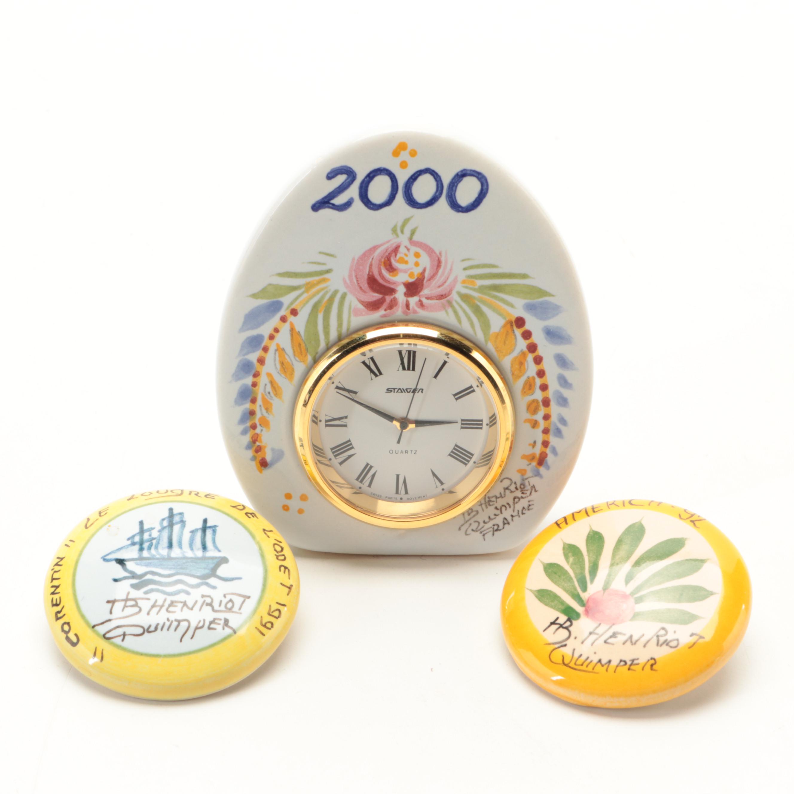 Quimper "Fleuri Royal" Ceramic Jar and More Quimper Tableware and Décor