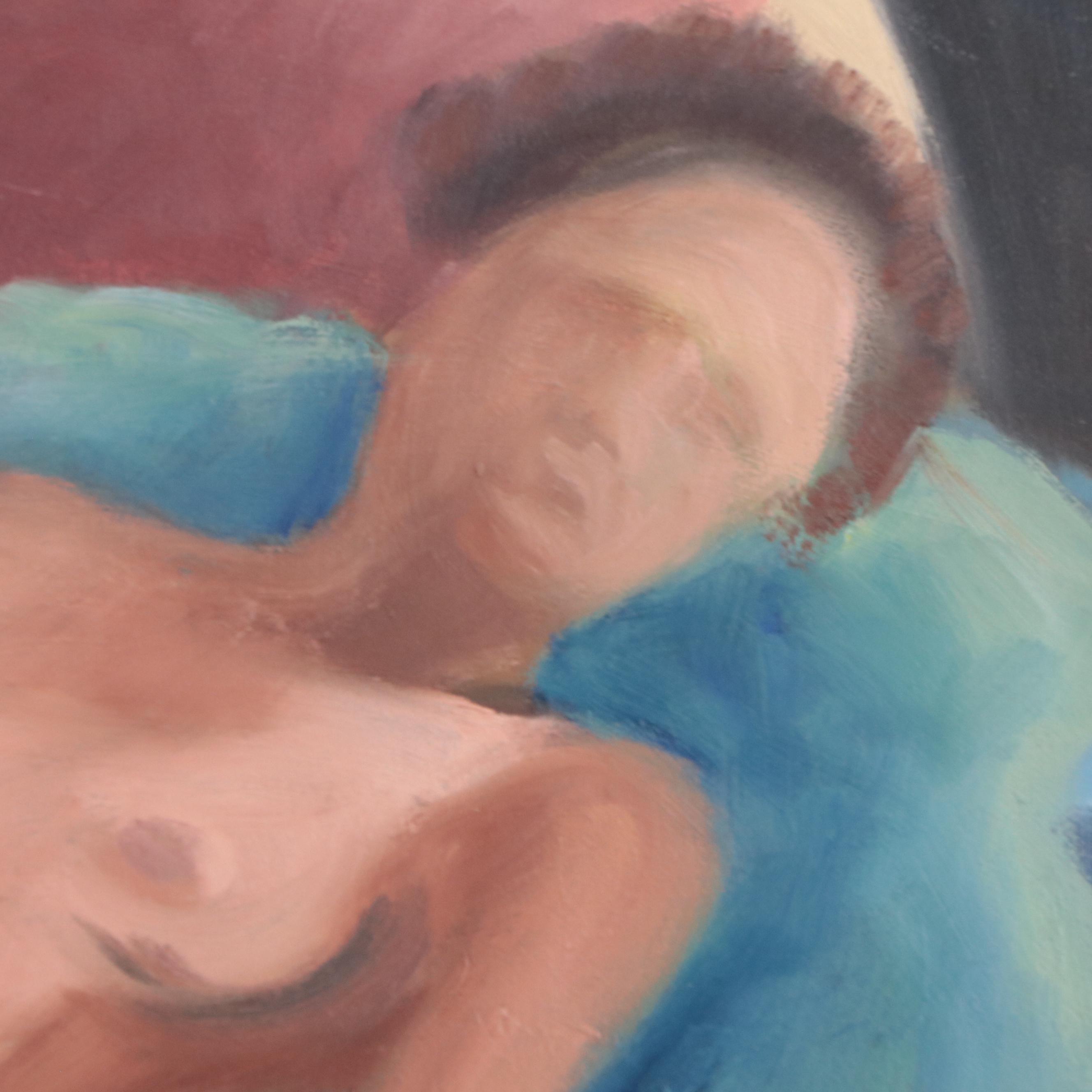 Katrina Halter Figural Oil Painting of Female Nude, 1994