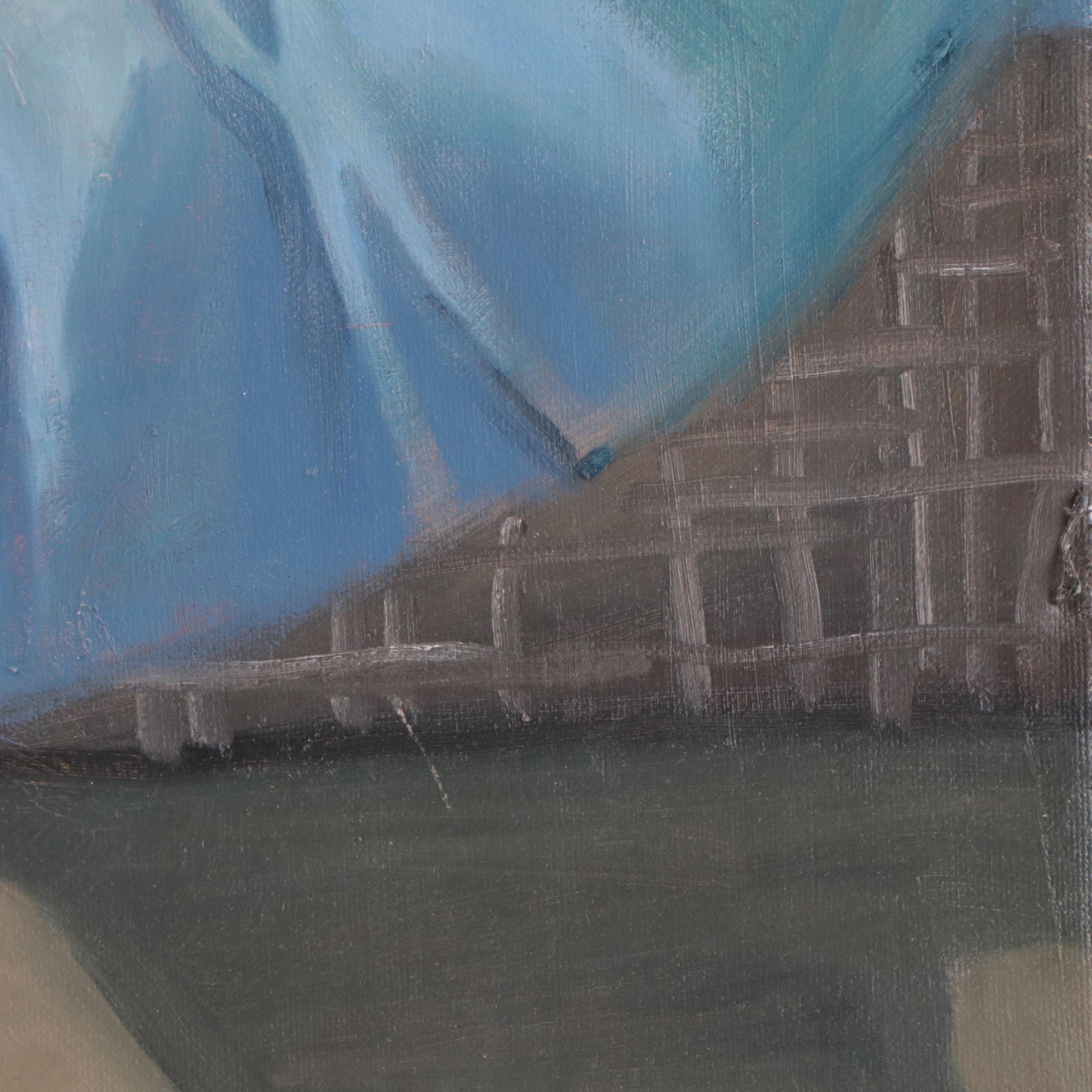 Katrina Halter Figural Oil Painting of Female Nude, 1994