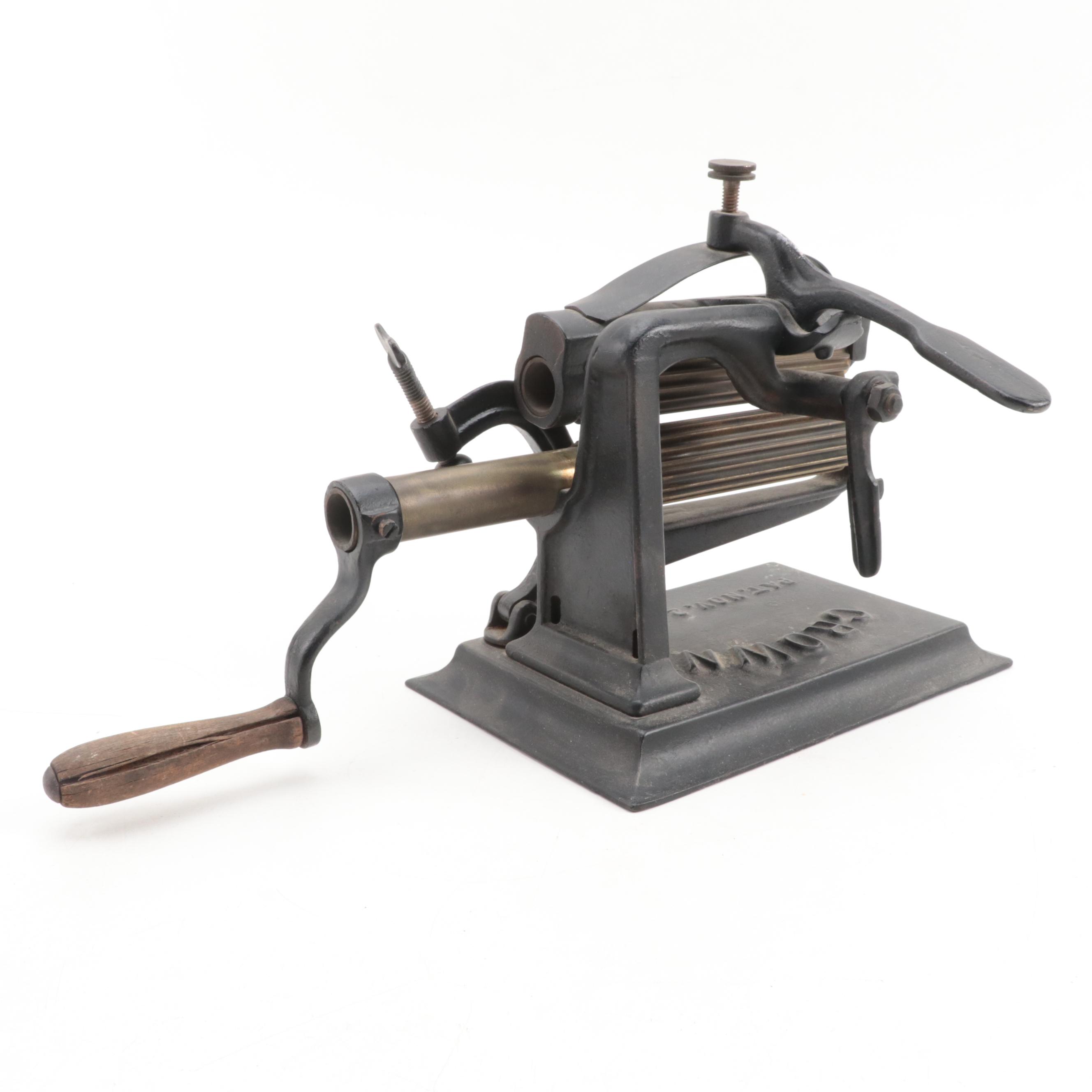 Crown Metal Clothes Fluting Iron, Late 19th/Early 20th Century