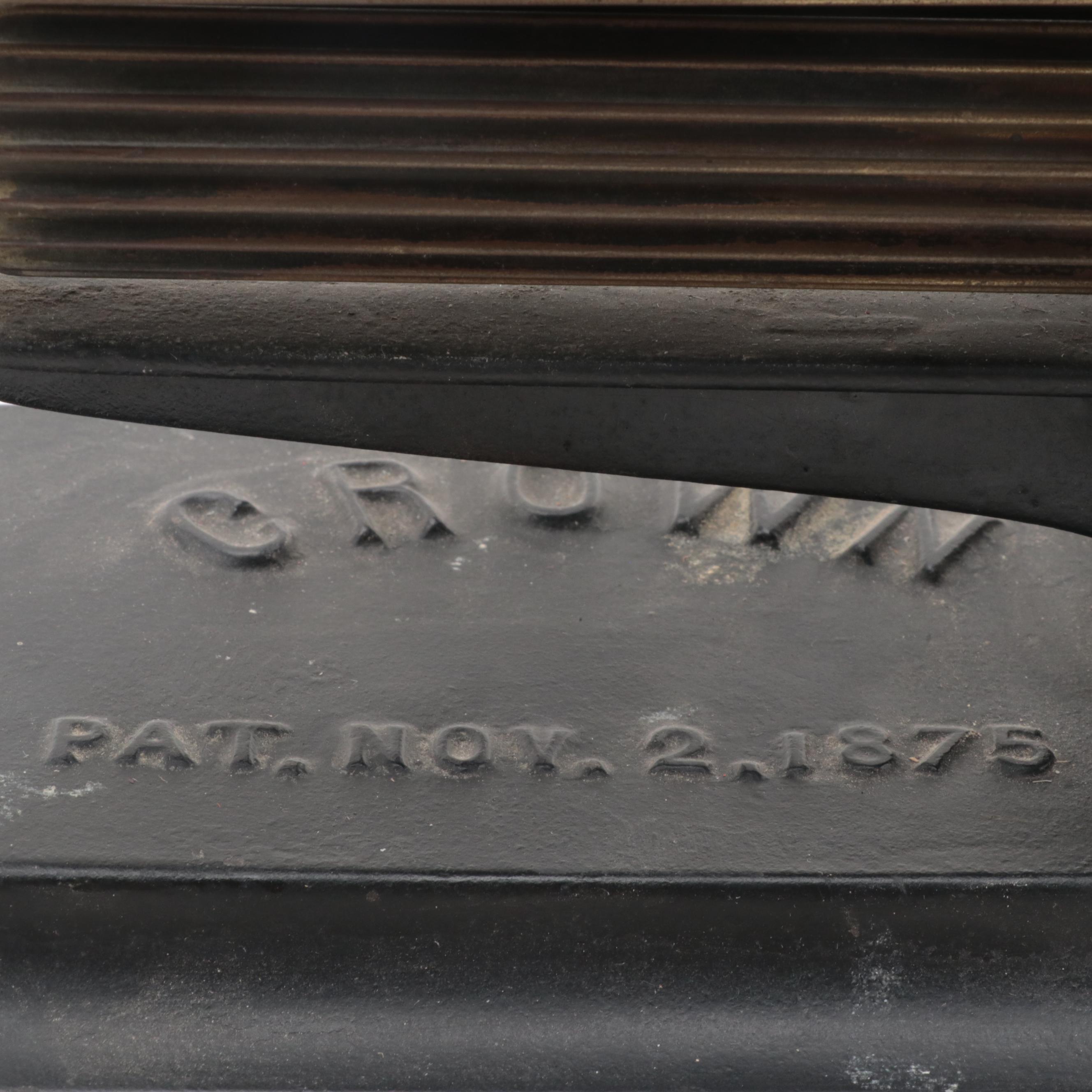 Crown Metal Clothes Fluting Iron, Late 19th/Early 20th Century