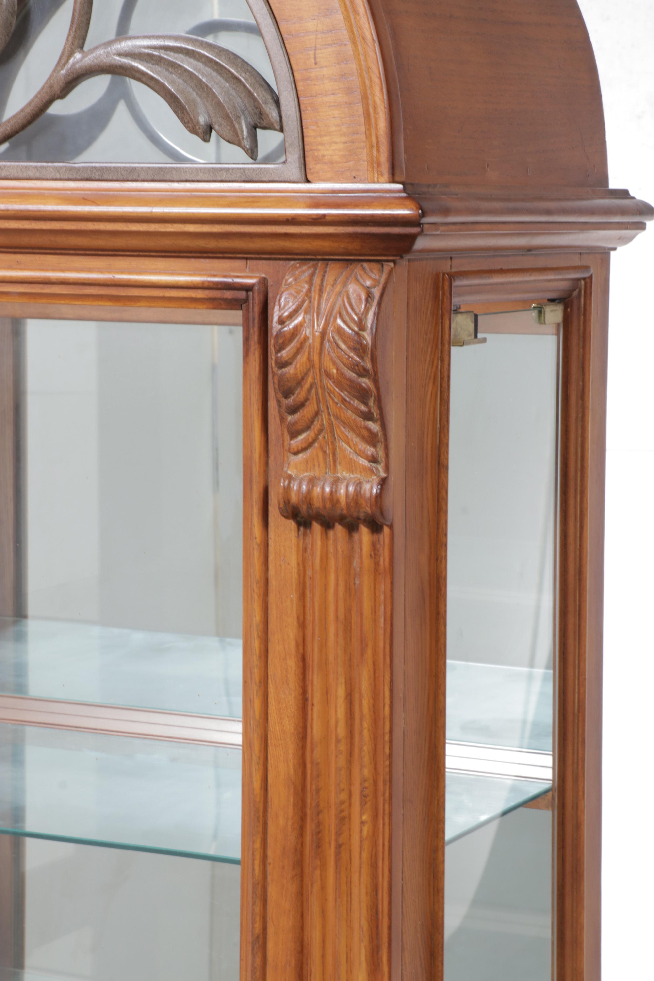 Ashley Furniture "Santa Barbara" Curio Cabinet in Rustic Oak Finish