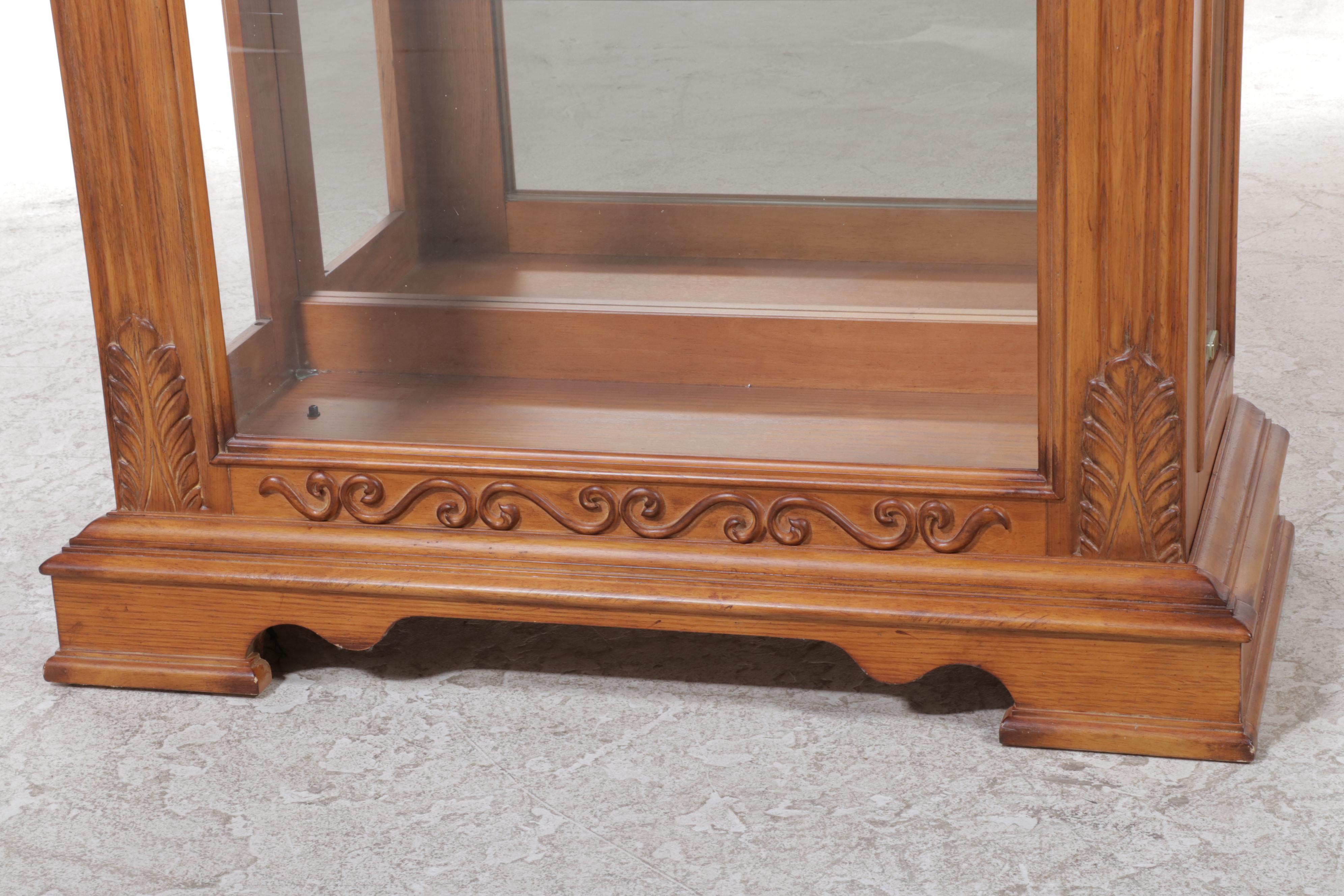 Ashley Furniture "Santa Barbara" Curio Cabinet in Rustic Oak Finish