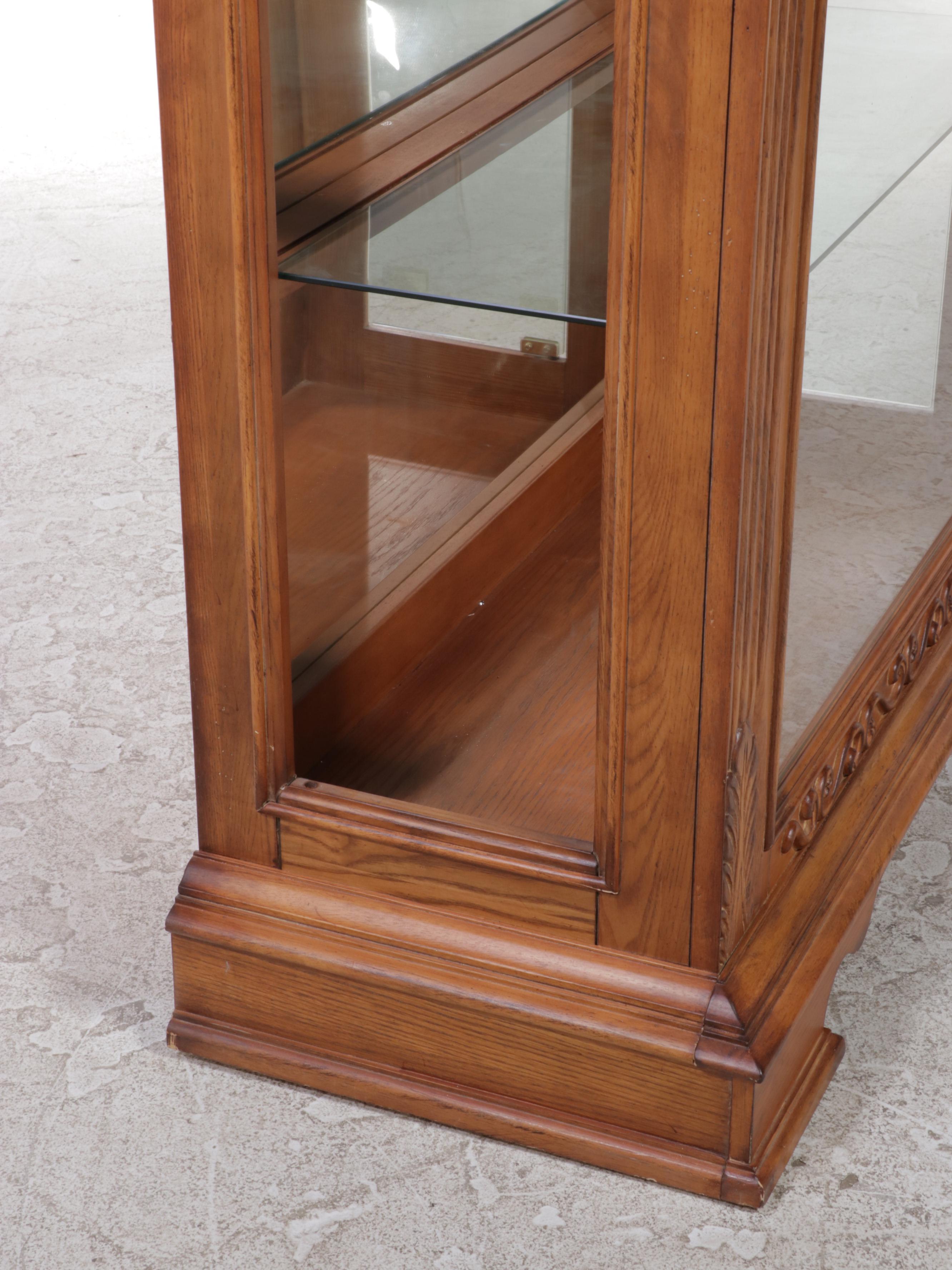 Ashley Furniture "Santa Barbara" Curio Cabinet in Rustic Oak Finish