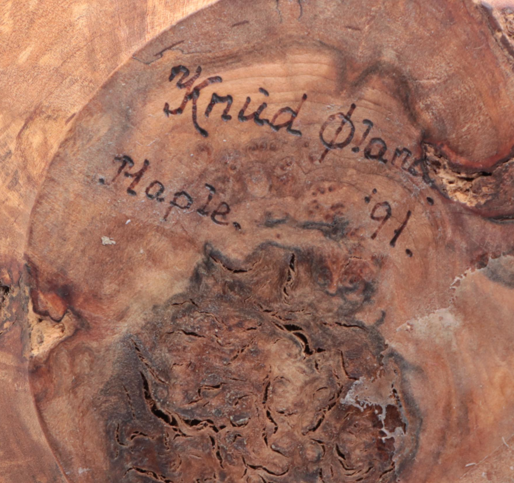 Knud Øland Hand-Turned and Carved Wood Vessel, 1991