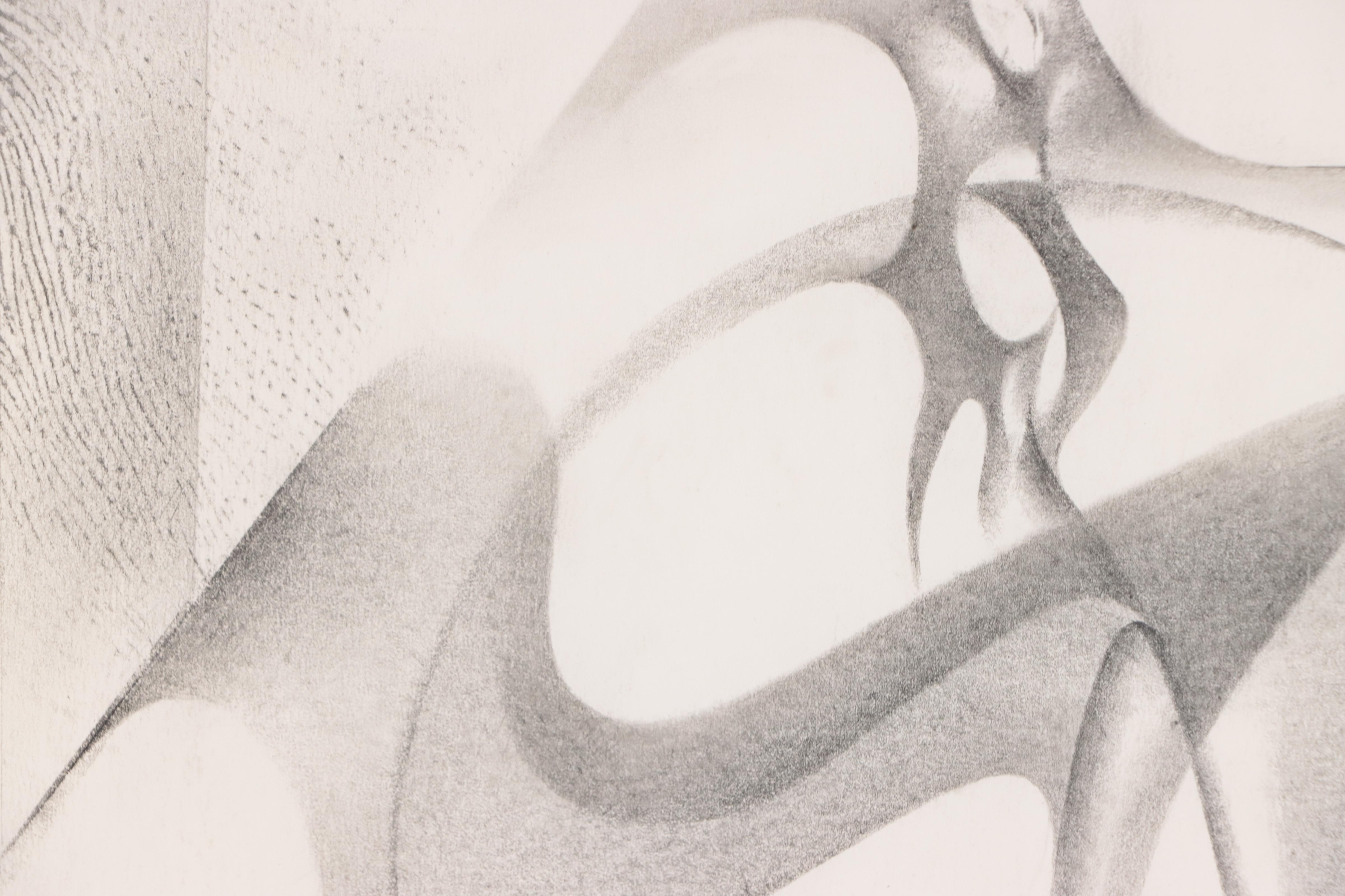Medard Klein Non-objective Graphite Drawing "Loose Swirls"