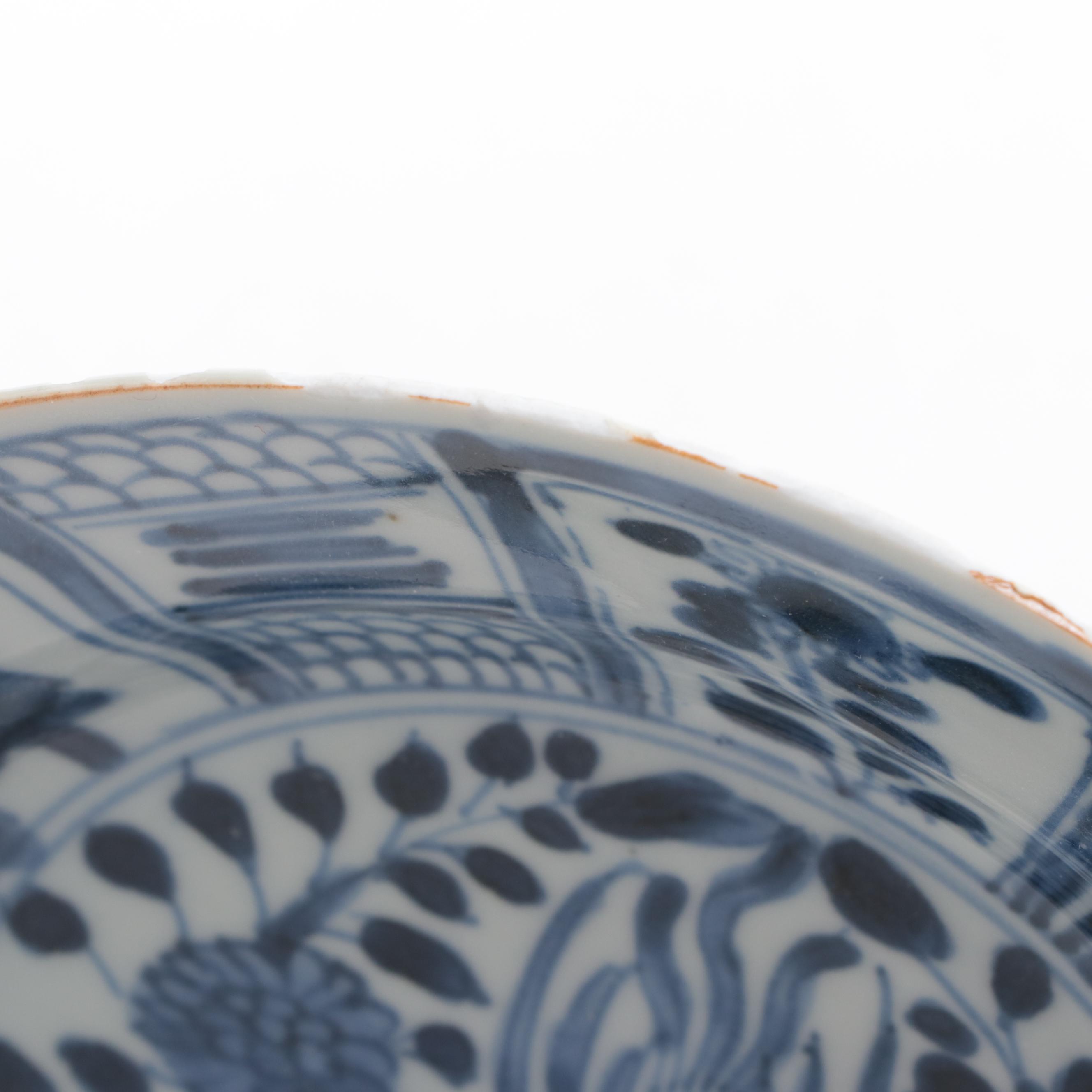 Chinese Kraak Style Porcelain Plates, 17th or 18th Century