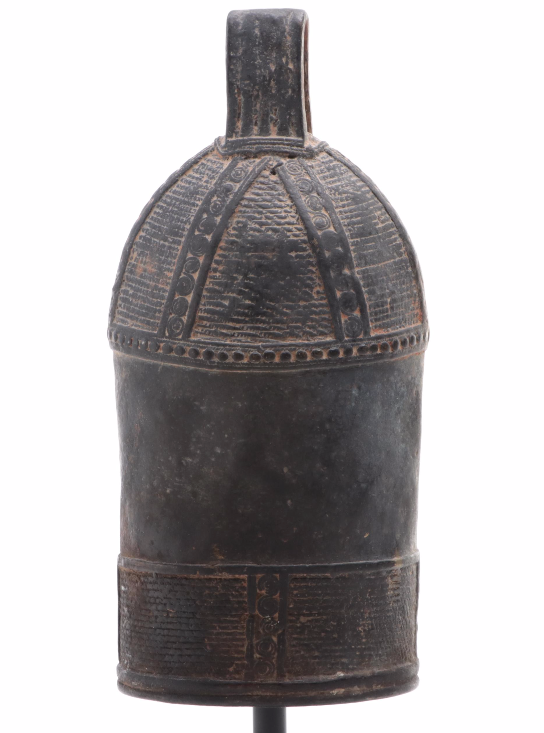 Yoruba (Nigeria) Cast Bronze Bell, Mid-20th Century