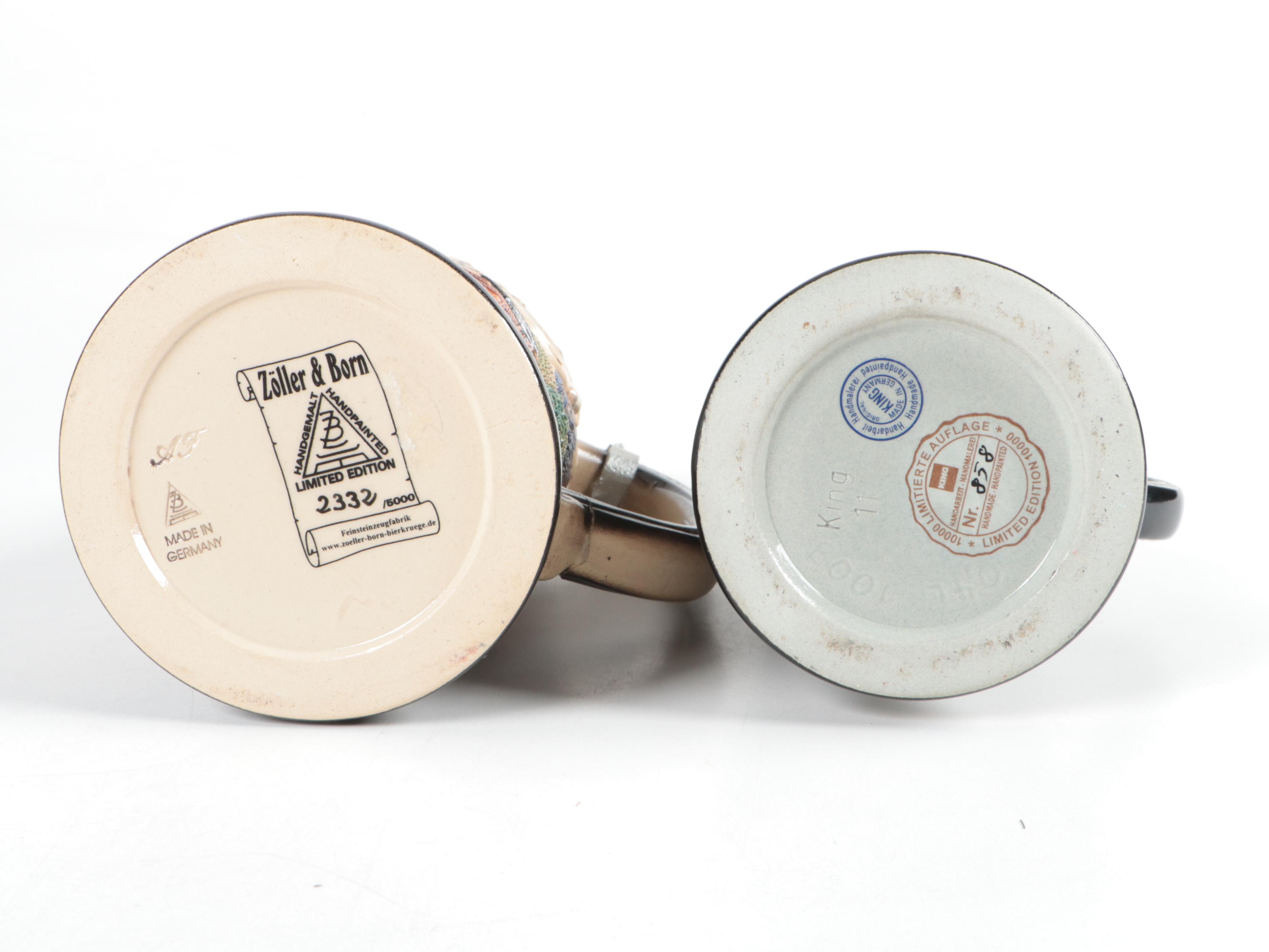 Zöller & Born and King Limited Edition German Stoneware Beer Steins