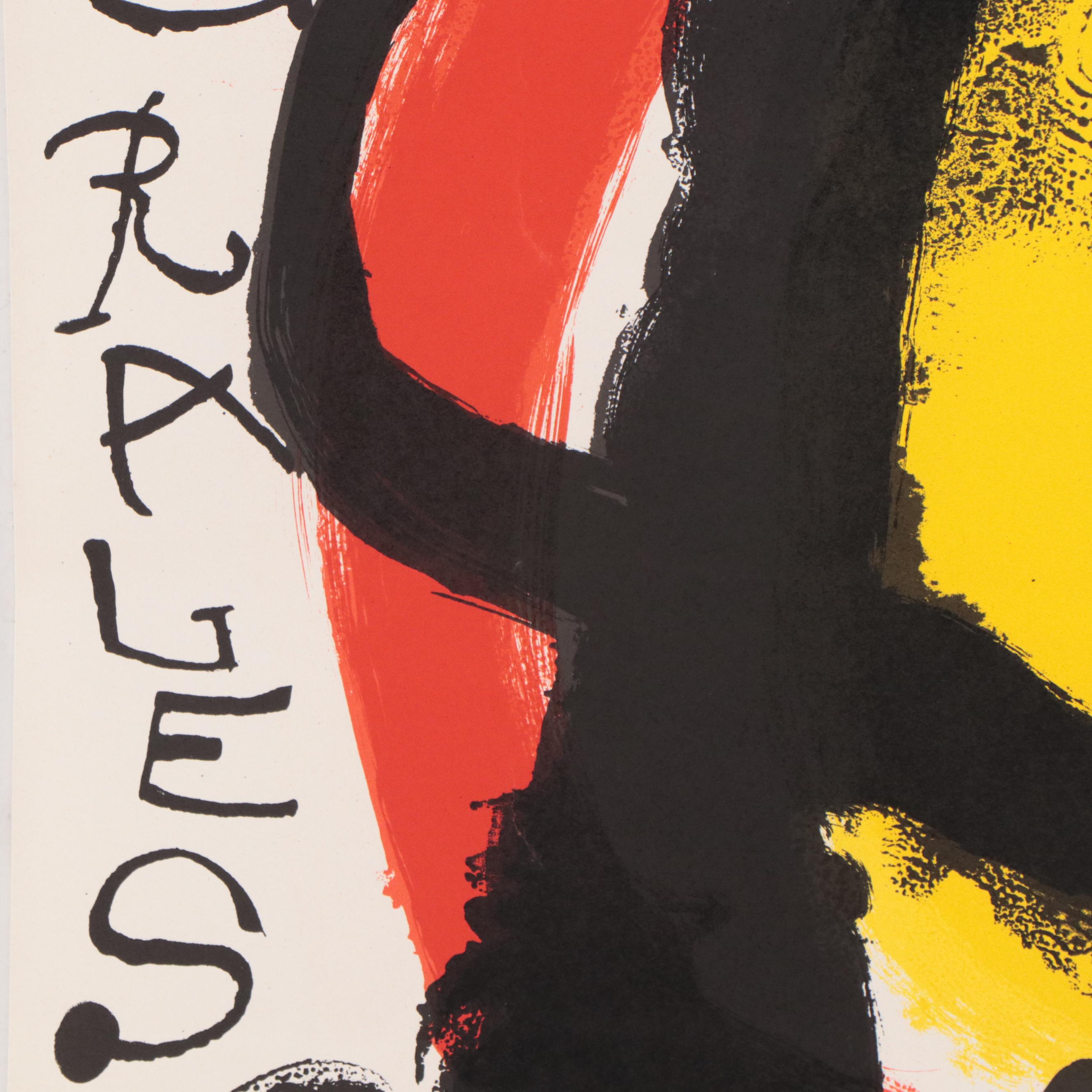 Joan Miró Galerie Maeght Exhibition Poster "Murales Peintures" 1961