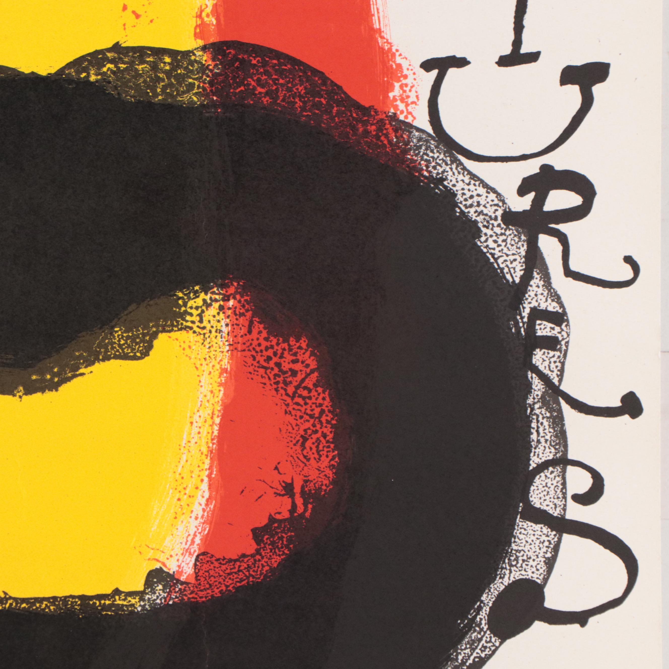 Joan Miró Galerie Maeght Exhibition Poster "Murales Peintures" 1961