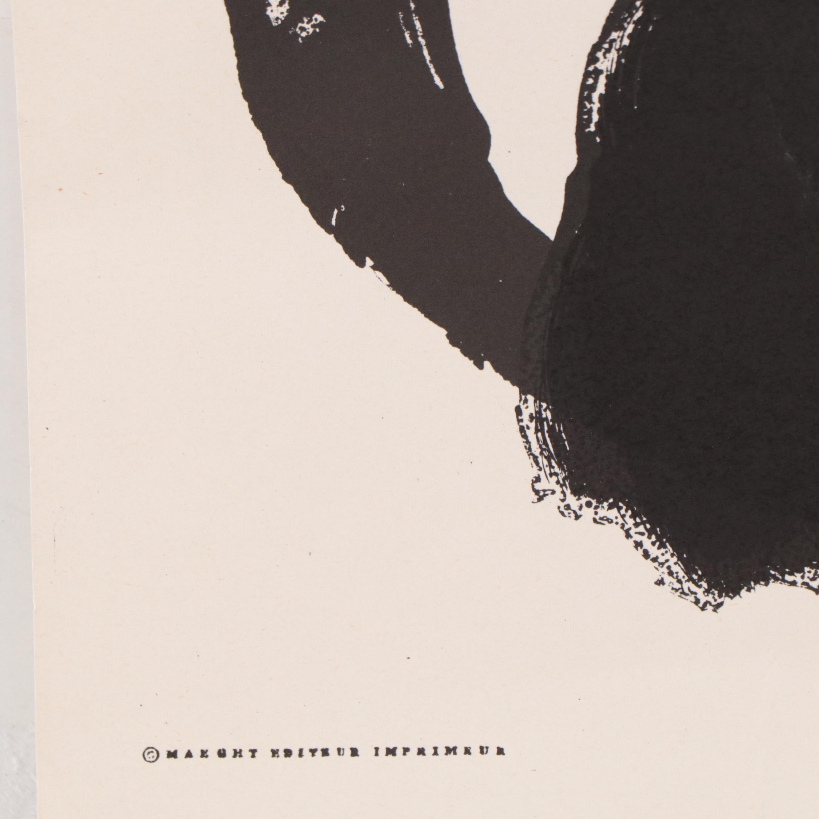 Joan Miró Galerie Maeght Exhibition Poster "Murales Peintures" 1961