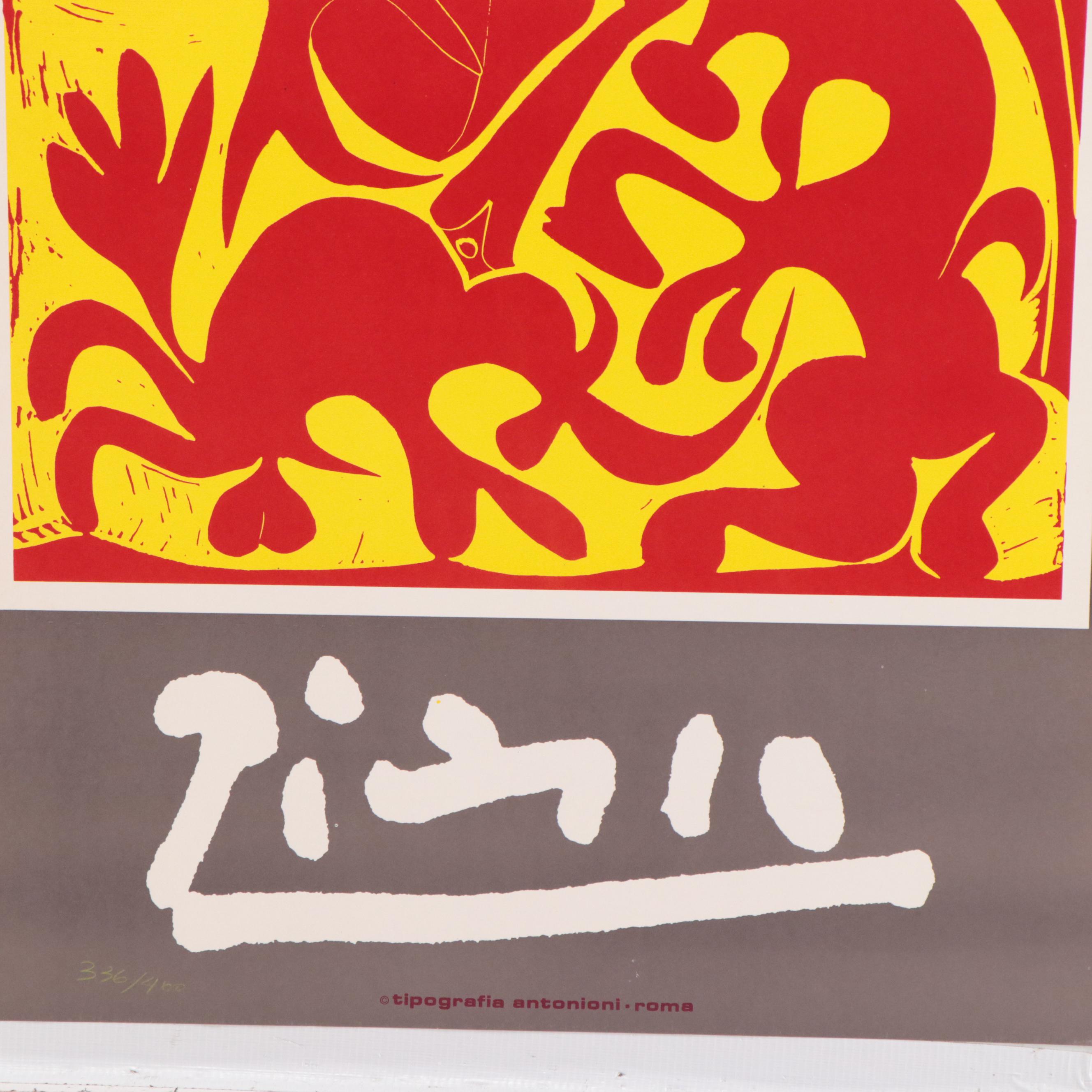 Pablo Picasso Anthea Galleria dell'arte Maggio Exhibition Poster, 1970