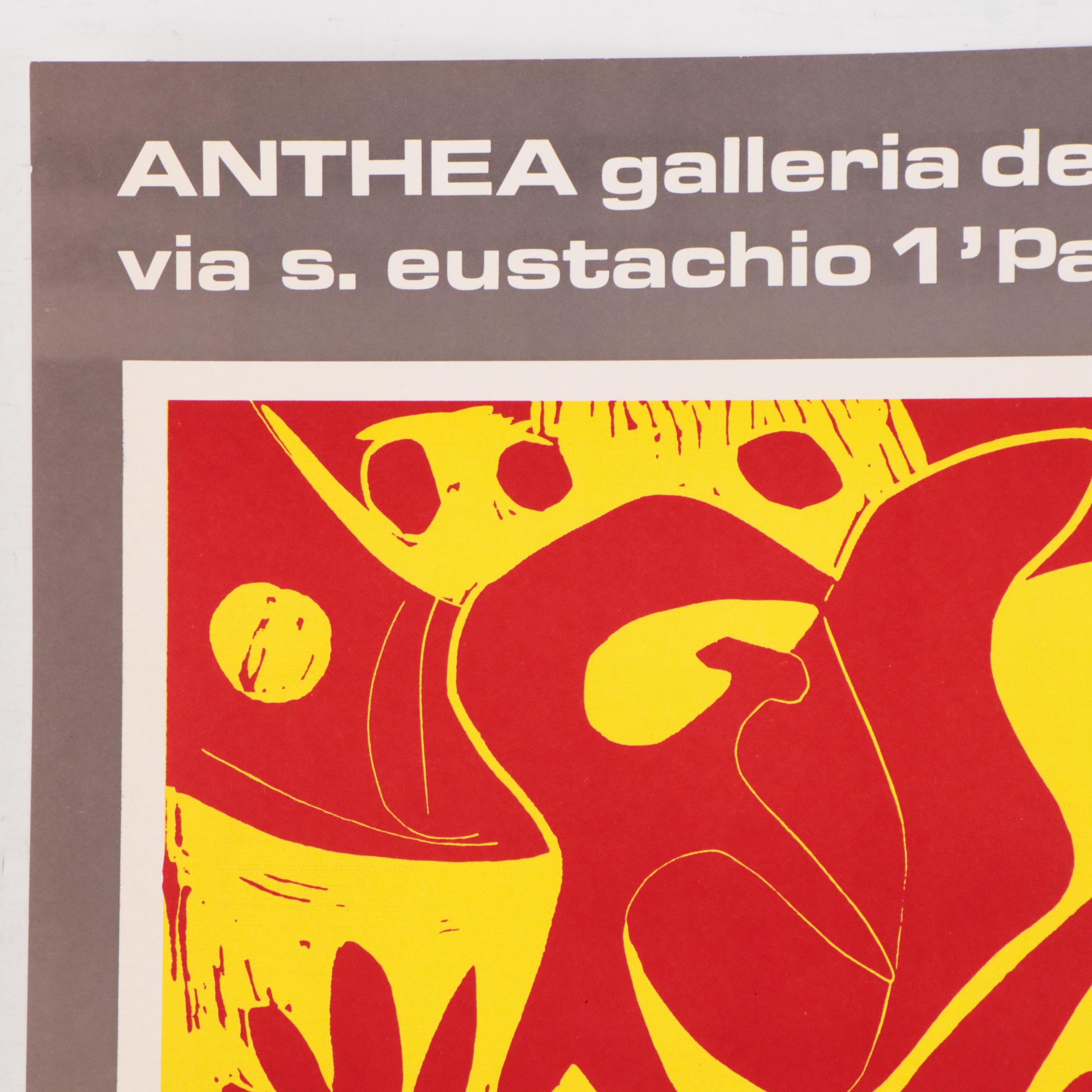 Pablo Picasso Anthea Galleria dell'arte Maggio Exhibition Poster, 1970