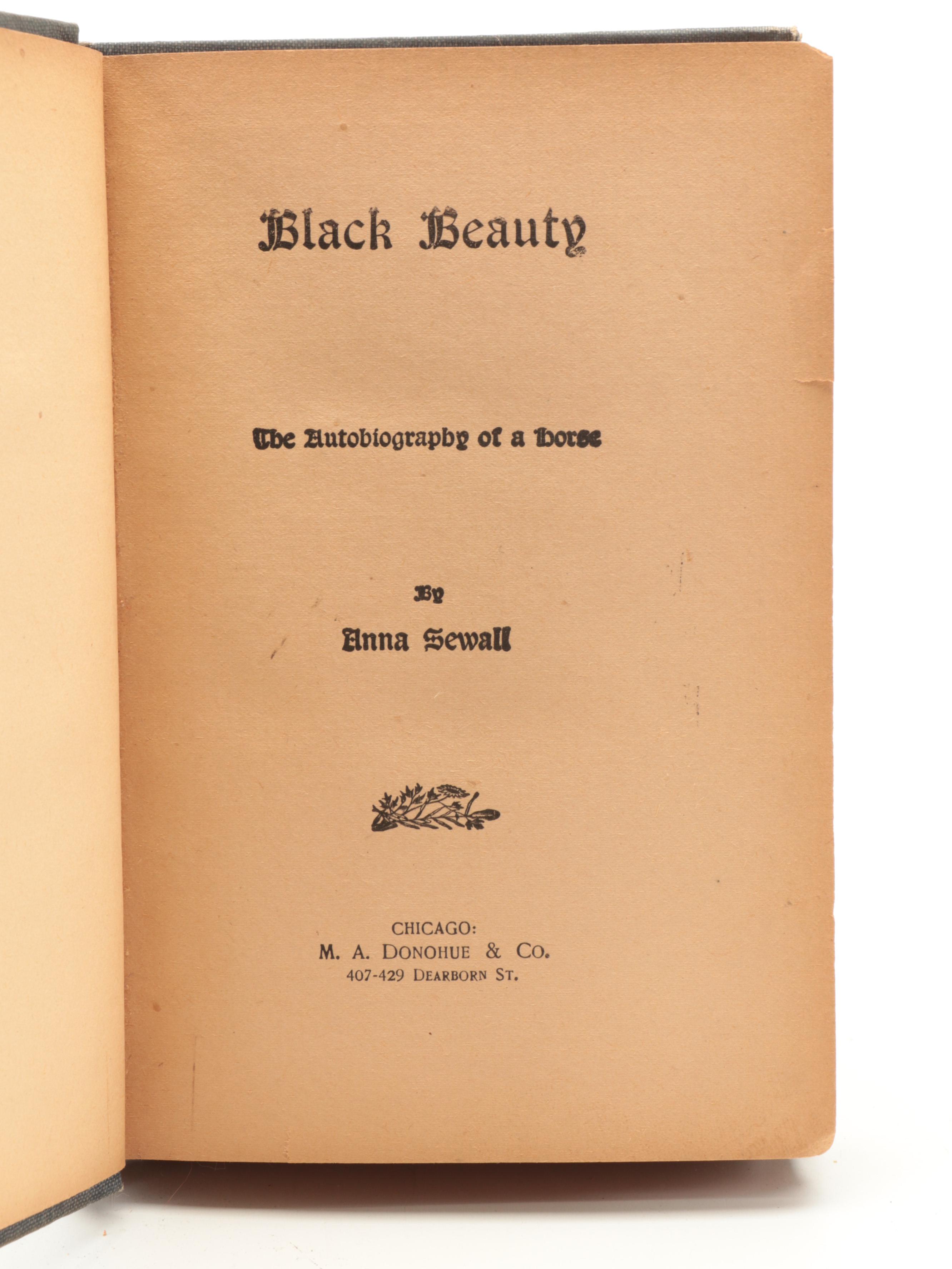 Illustrated Early "Pigs Is Pigs", "Black Beauty" and "Old Norse Stories"
