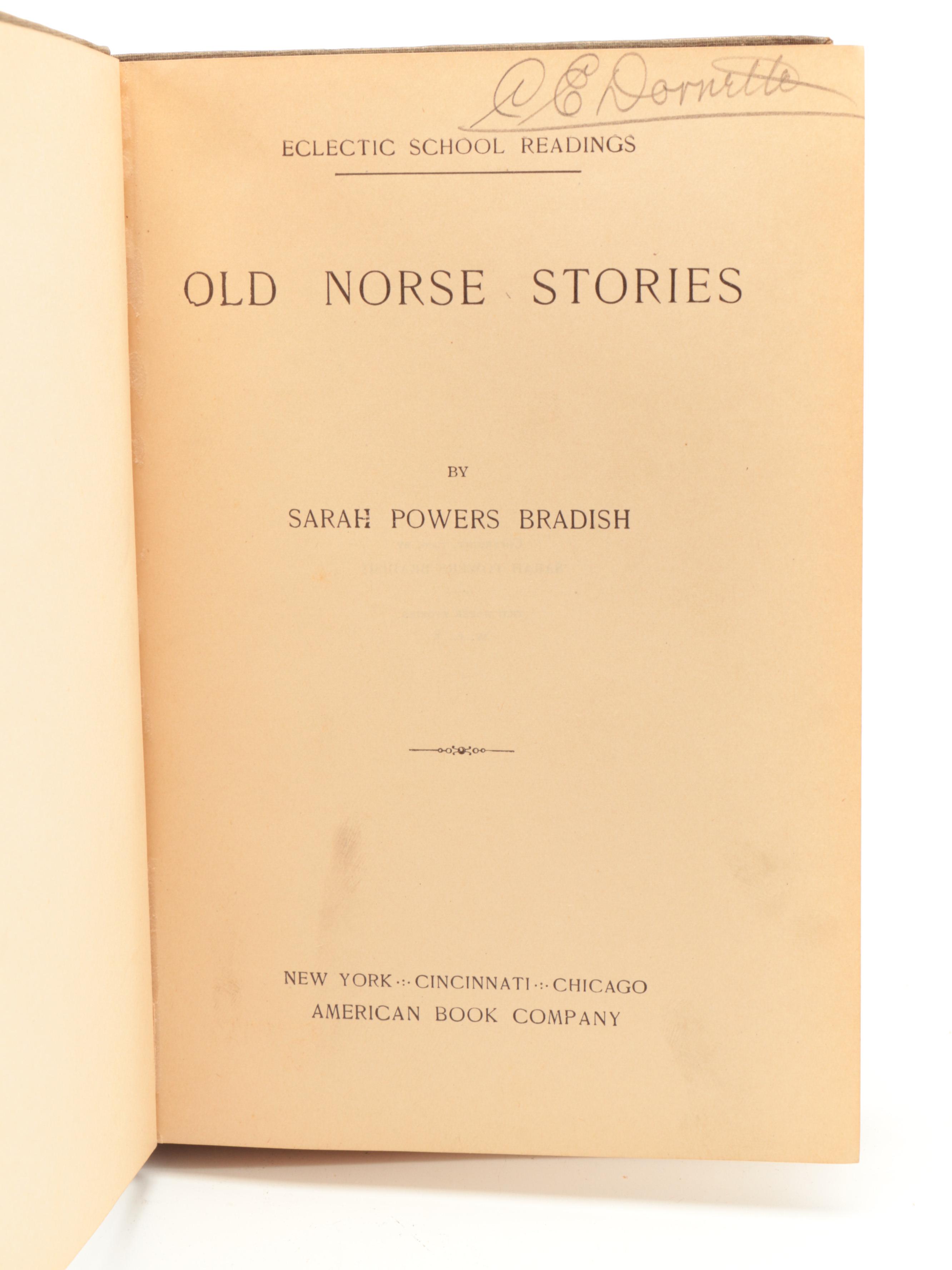 Illustrated Early "Pigs Is Pigs", "Black Beauty" and "Old Norse Stories"
